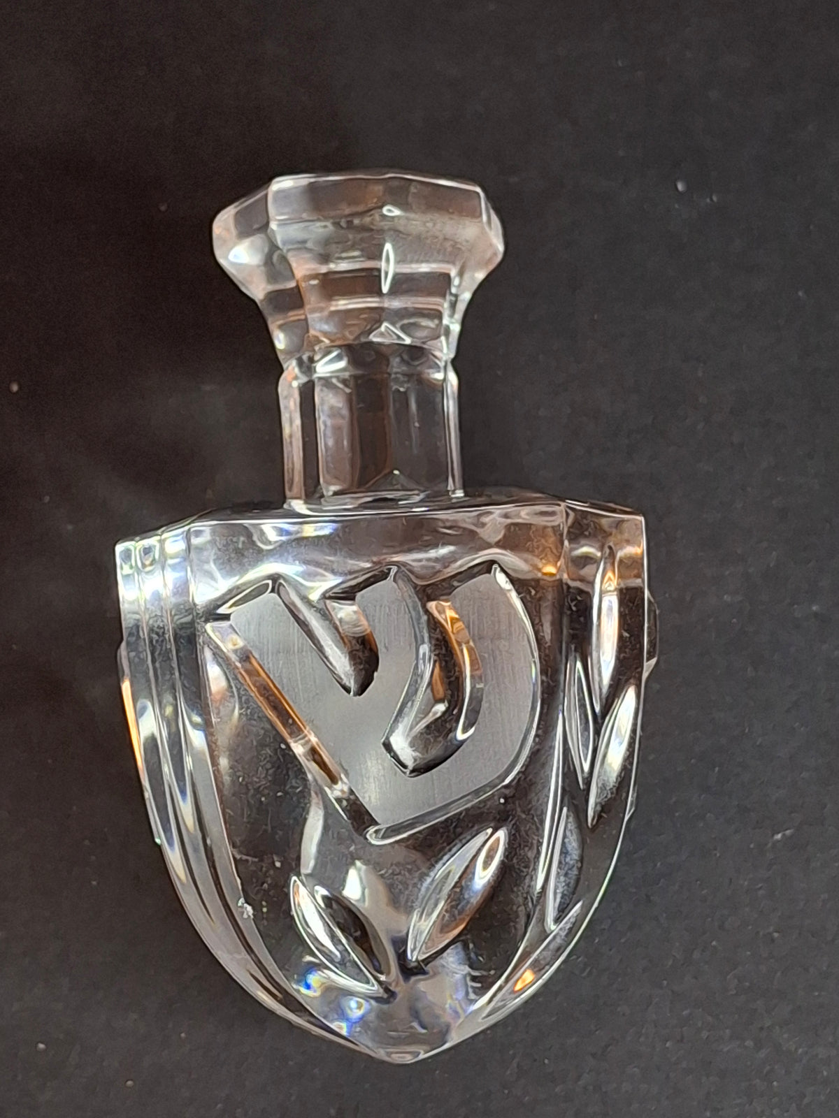 Rosenthal Classic 24% Lead Crystal Dreidel Judaica 3.5" Hand Cut with Original Box Germany