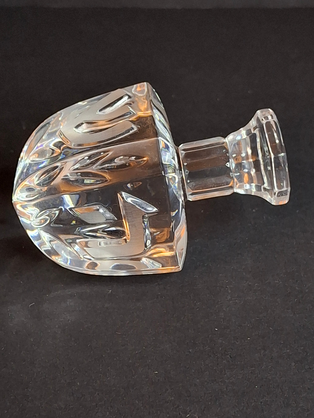 Rosenthal Classic 24% Lead Crystal Dreidel Judaica 3.5" Hand Cut with Original Box Germany