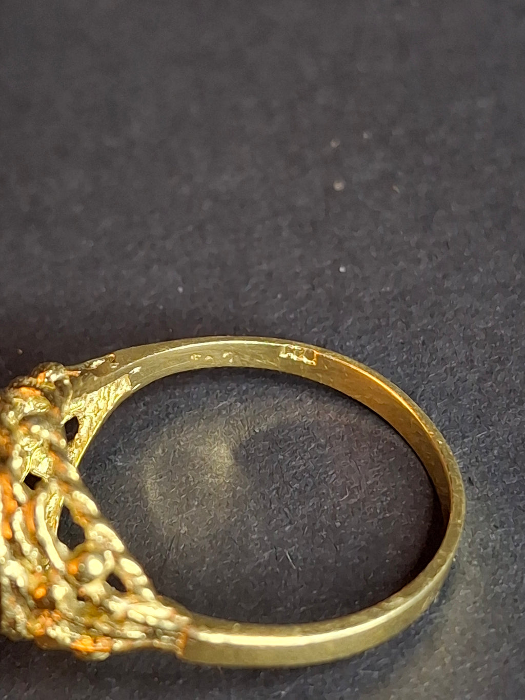 Vintage Sterling Silver 925 Gold Tone Chai Ring Size 7.5 Jewish Life Symbol Jewelry