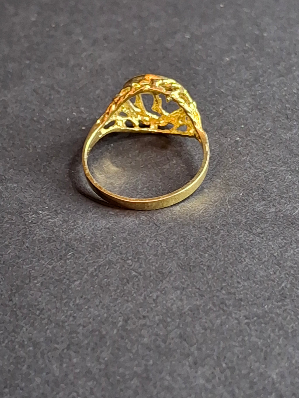 Vintage Sterling Silver 925 Gold Tone Chai Ring Size 7.5 Jewish Life Symbol Jewelry