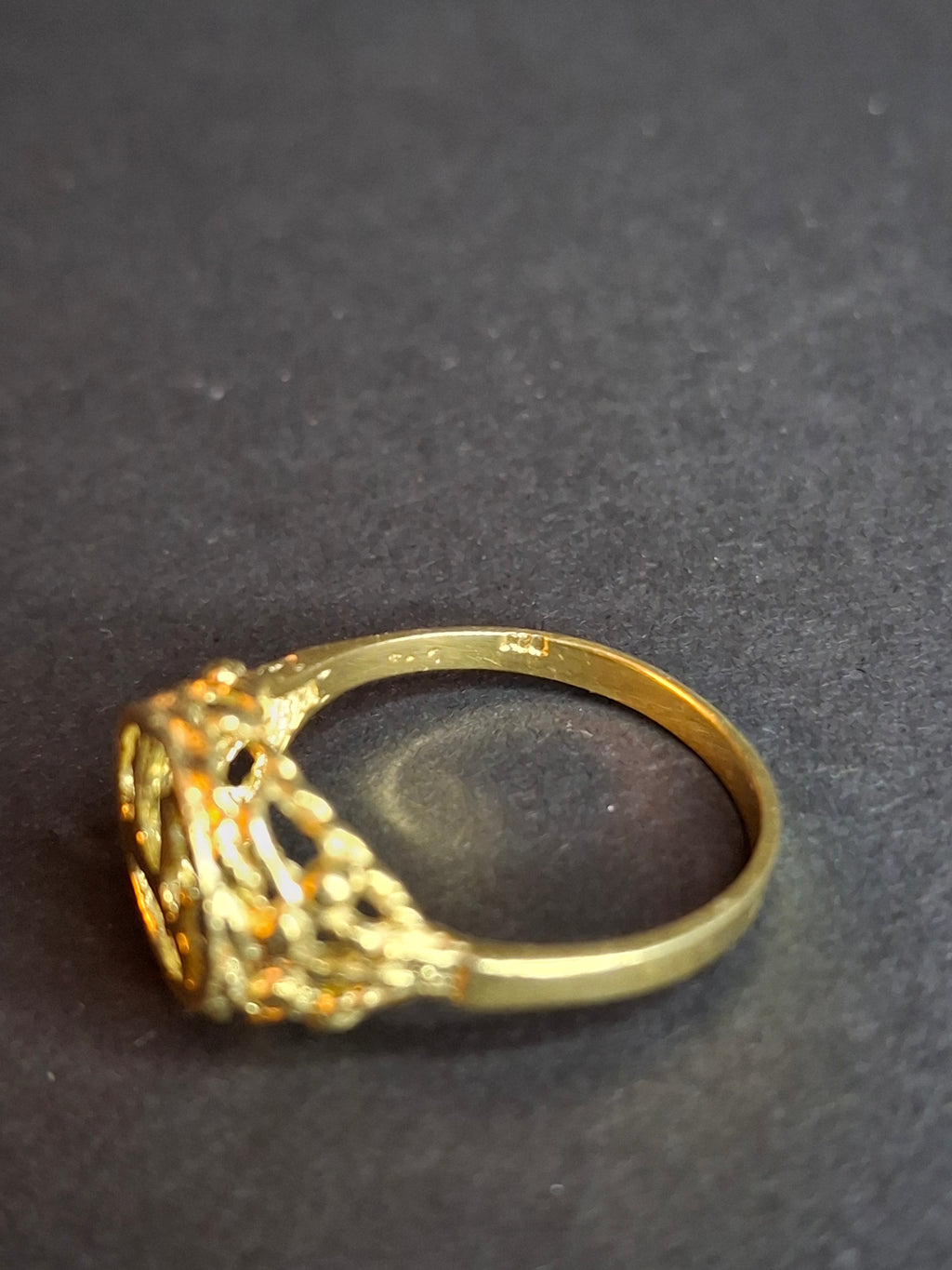 Vintage Sterling Silver 925 Gold Tone Chai Ring Size 7.5 Jewish Life Symbol Jewelry
