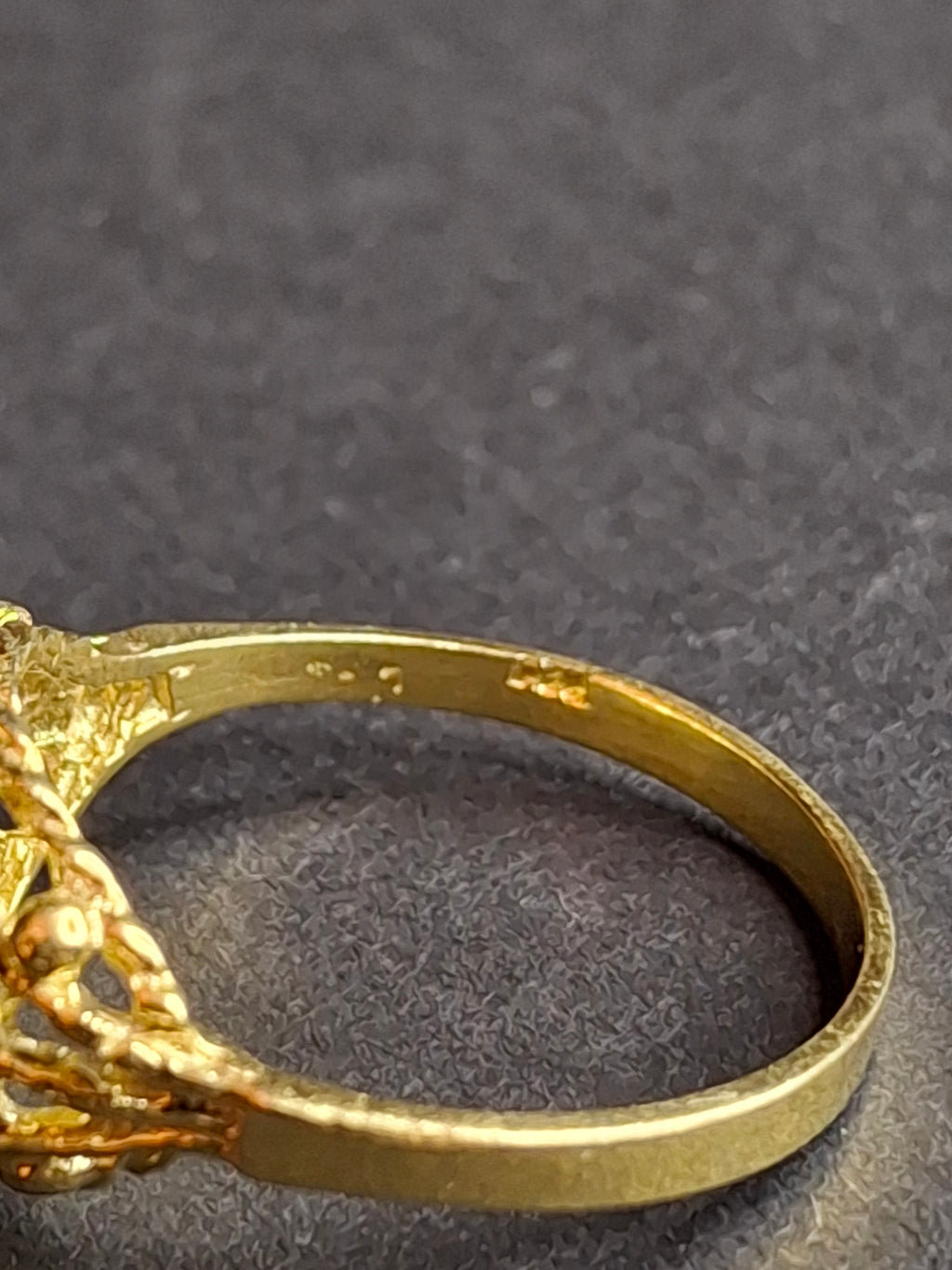 Vintage Sterling Silver 925 Gold Tone Chai Ring Size 7.5 Jewish Life Symbol Jewelry
