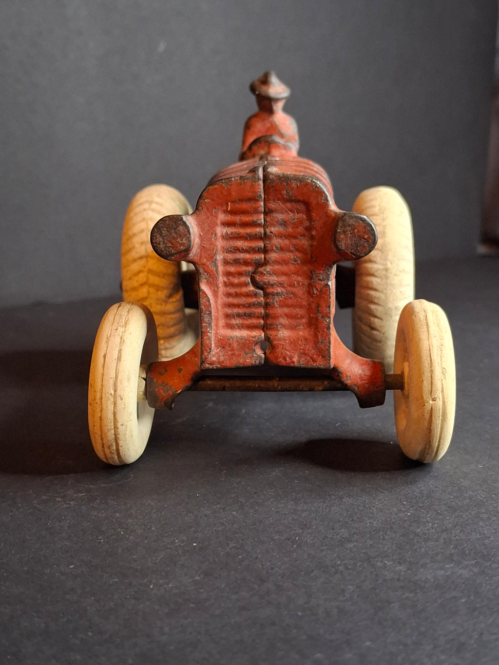 Antique 1930s Arcade Cast Iron Allis-Chalmers Tractor, Original Paint & Balloon Tires