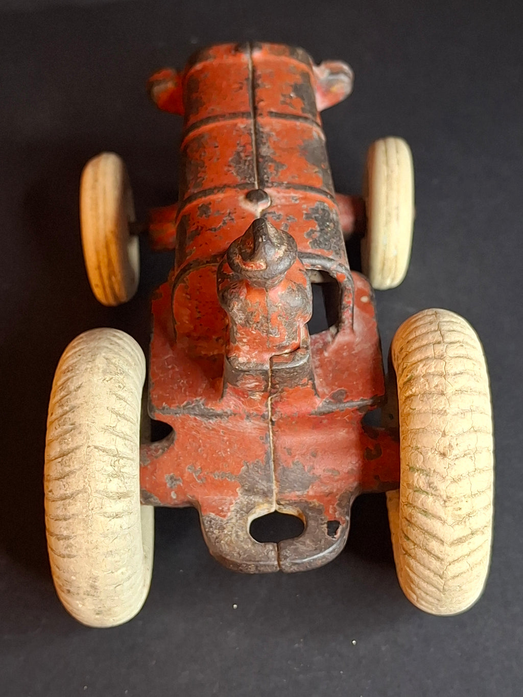 Antique 1930s Arcade Cast Iron Allis-Chalmers Tractor, Original Paint & Balloon Tires