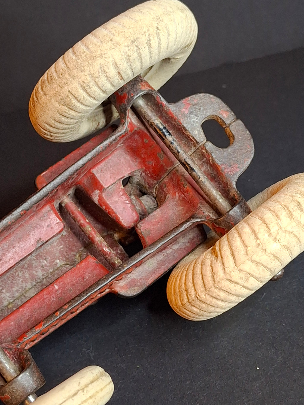 Antique 1930s Arcade Cast Iron Allis-Chalmers Tractor, Original Paint & Balloon Tires