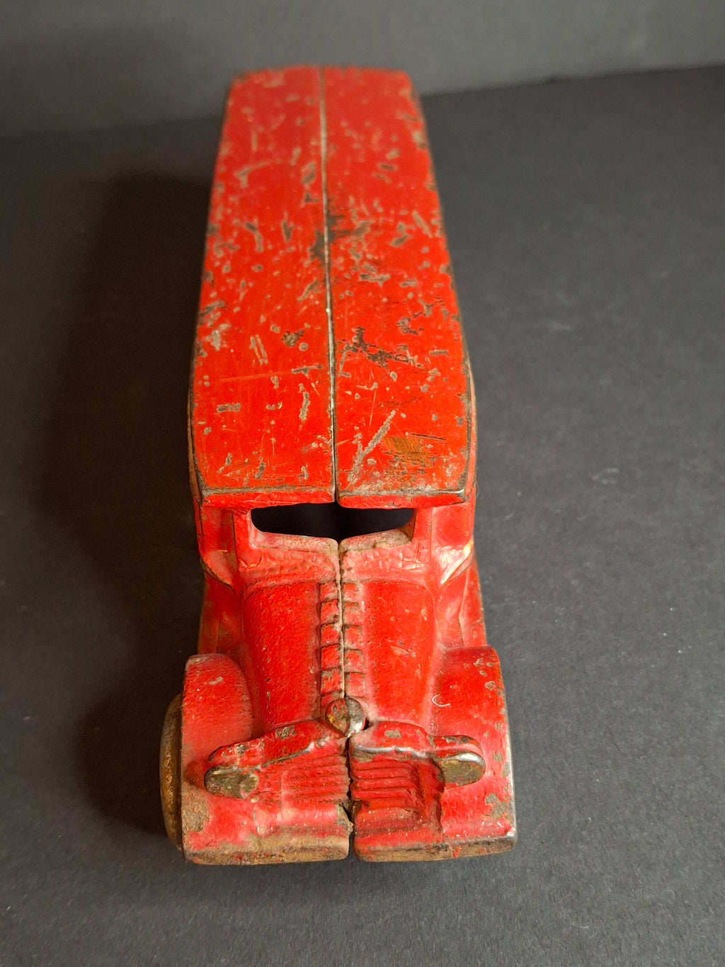 Antique Arcade Cast Iron Fageol Safety Bus Large 8" Model Red Vintage Toy Car Vehicle 1920s