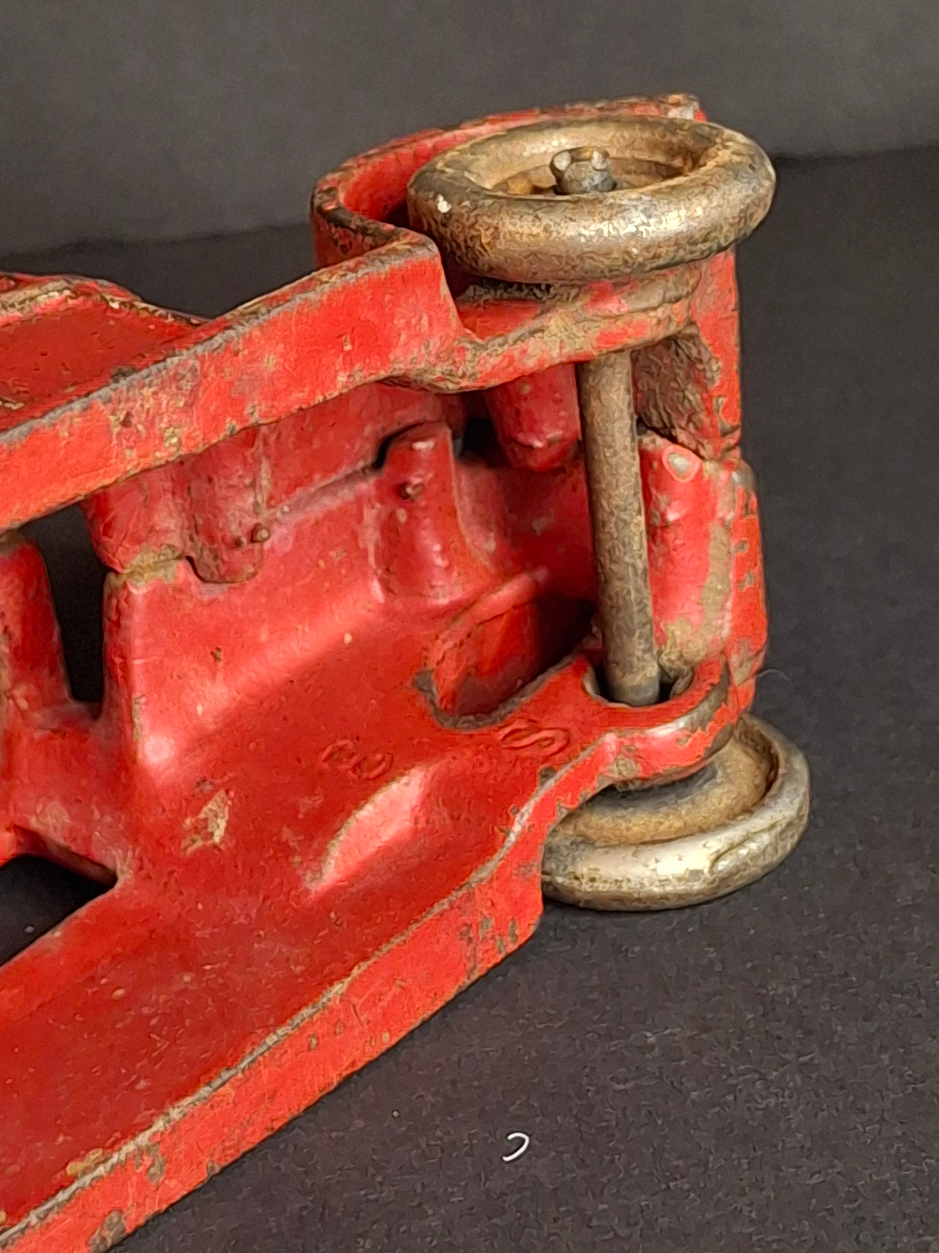 Antique Arcade Cast Iron Fageol Safety Bus Large 8" Model Red Vintage Toy Car Vehicle 1920s