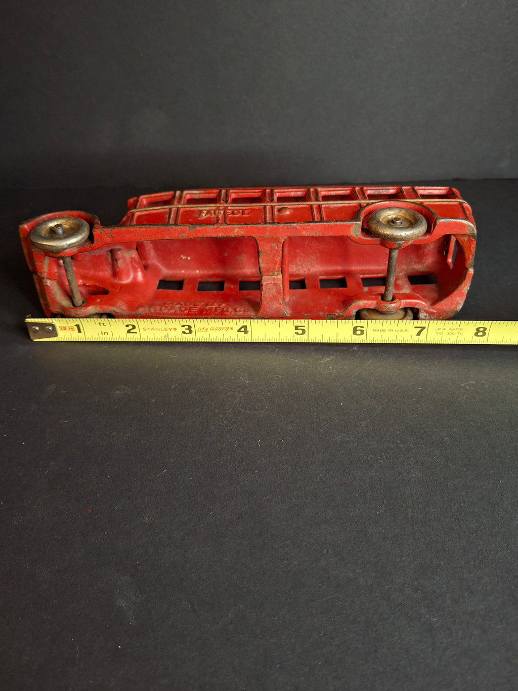 Antique Arcade Cast Iron Fageol Safety Bus Large 8" Model Red Vintage Toy Car Vehicle 1920s