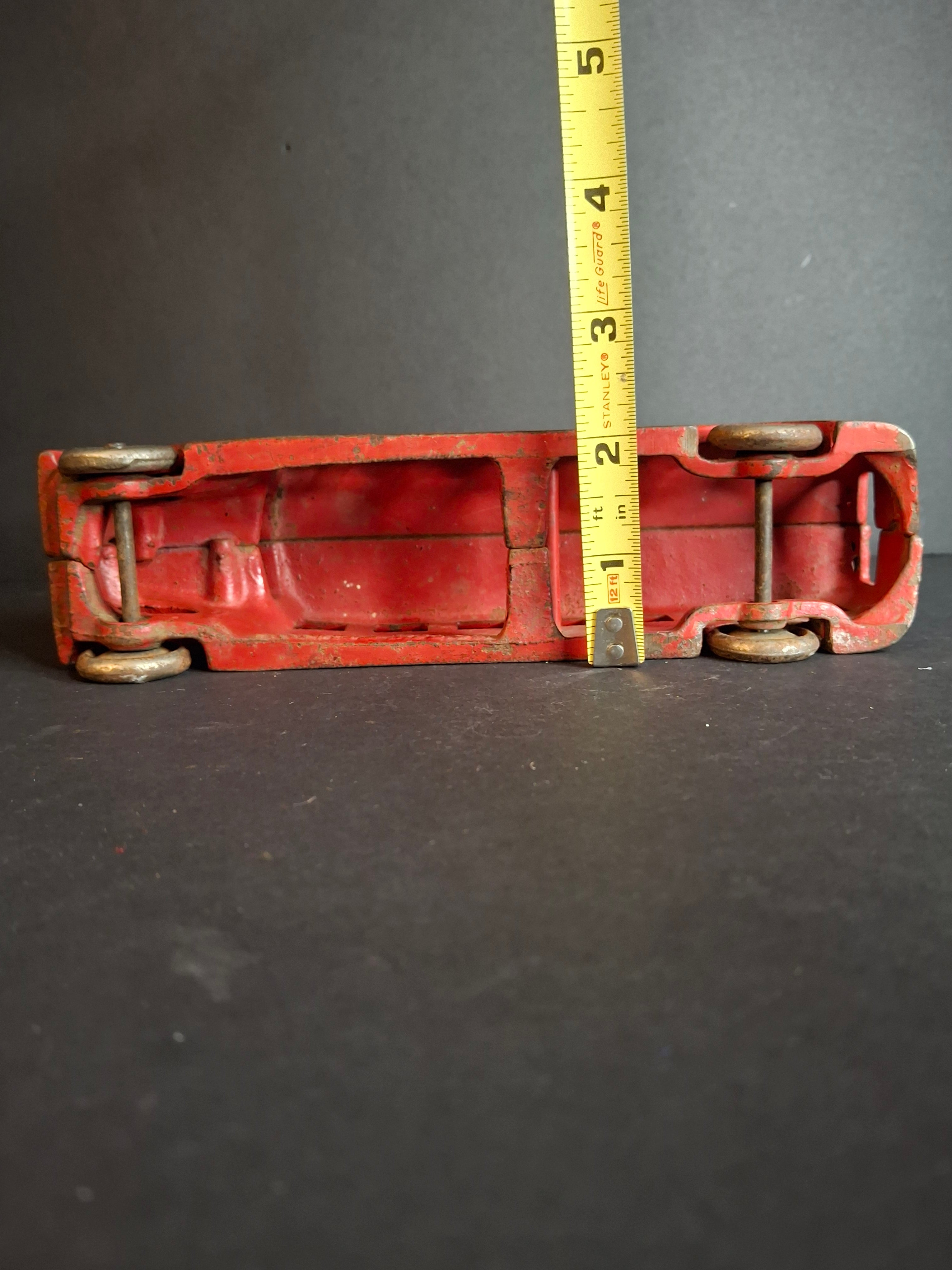 Antique Arcade Cast Iron Fageol Safety Bus Large 8" Model Red Vintage Toy Car Vehicle 1920s
