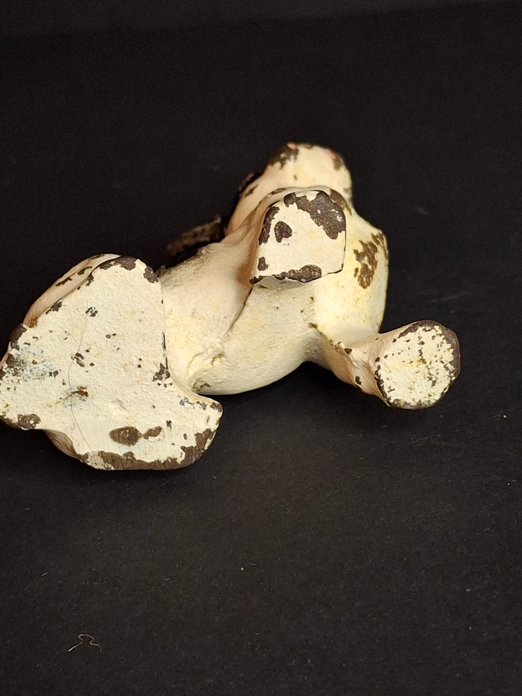 Vintage Cast Iron French Bulldog Figurine – Hand Painted Patina 3" Statue