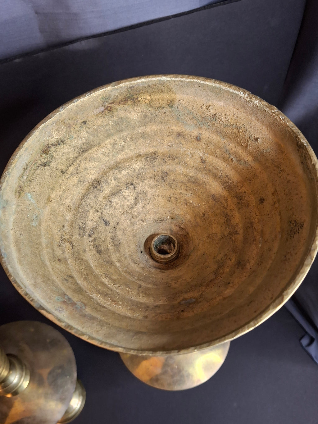 Monumental 19" Antique Brass Synagogue Shabbat Candlesticks - 19th Century