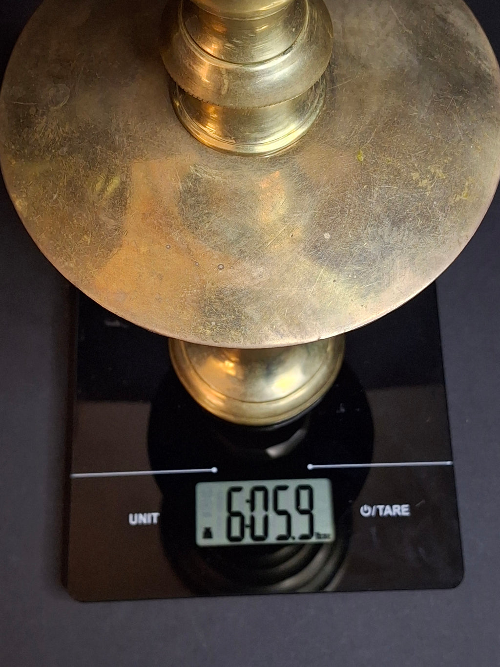 Monumental 19" Antique Brass Synagogue Shabbat Candlesticks - 19th Century