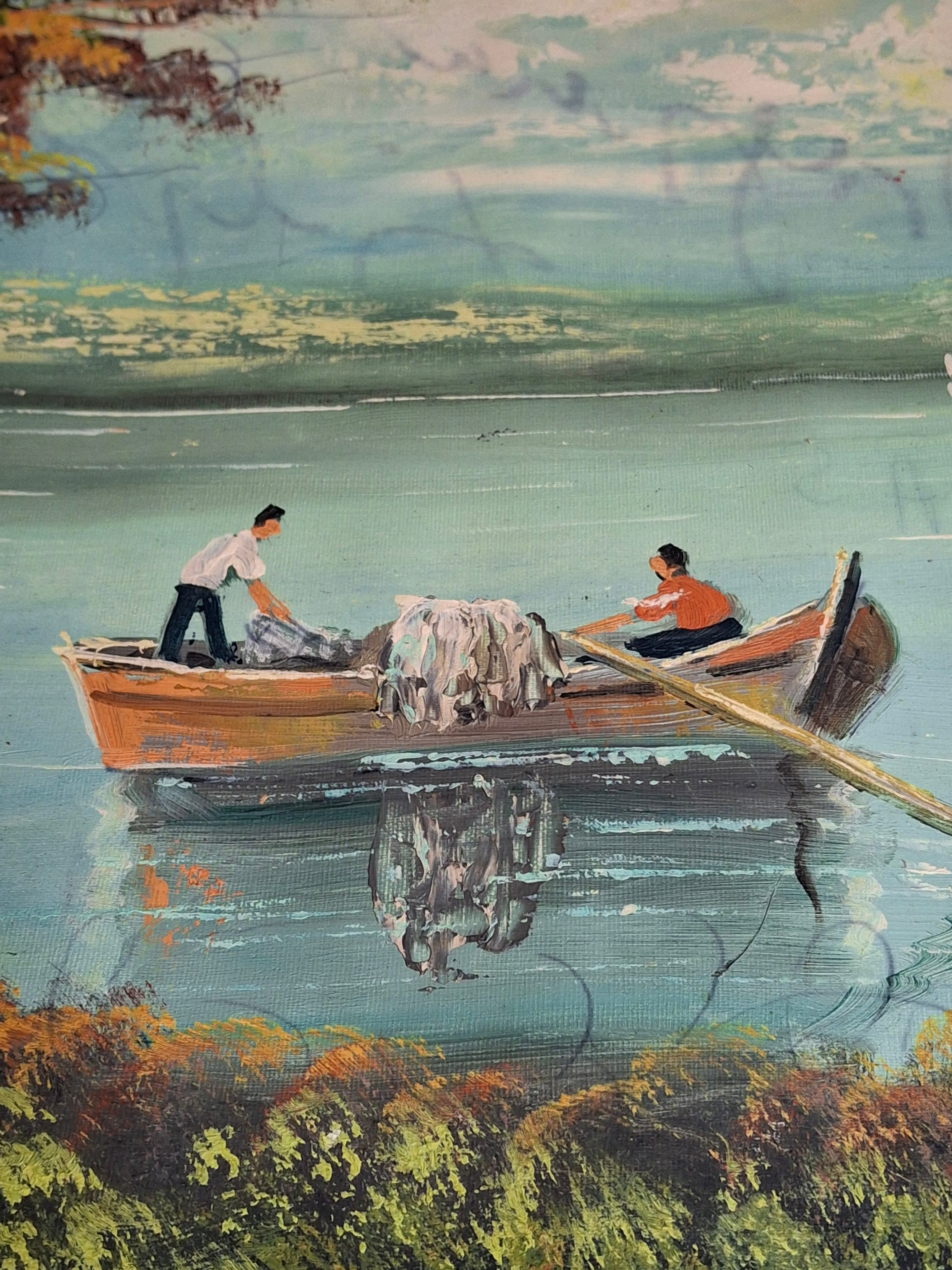 Avigdor Luisada Pair Original Oil Paintings Jerusalem & Sea of Galilee Modernism