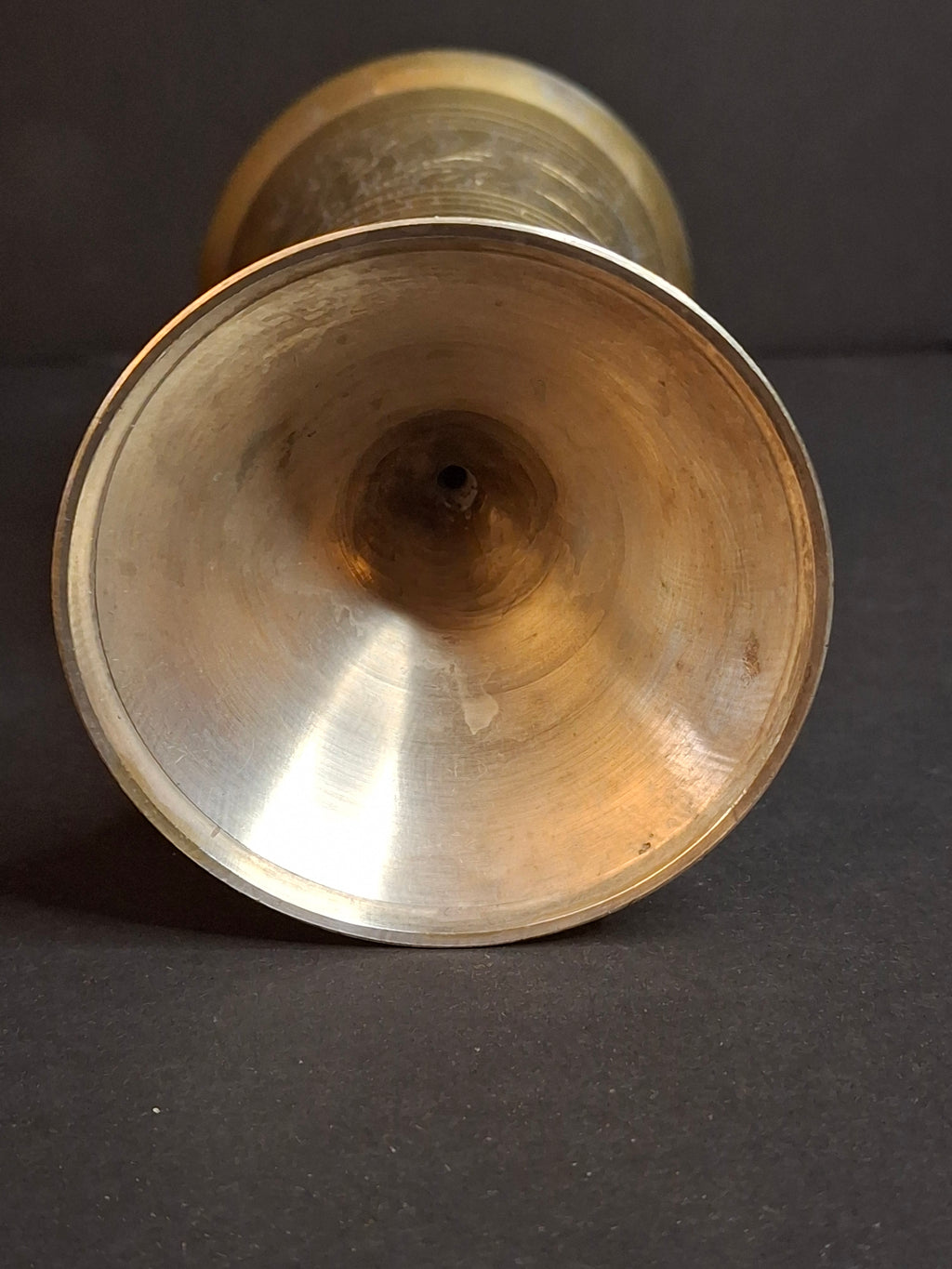 Vintage Engraved Brass Kiddush Cup | Star of David Ceremonial Wine Goblet | Traditional Judaica