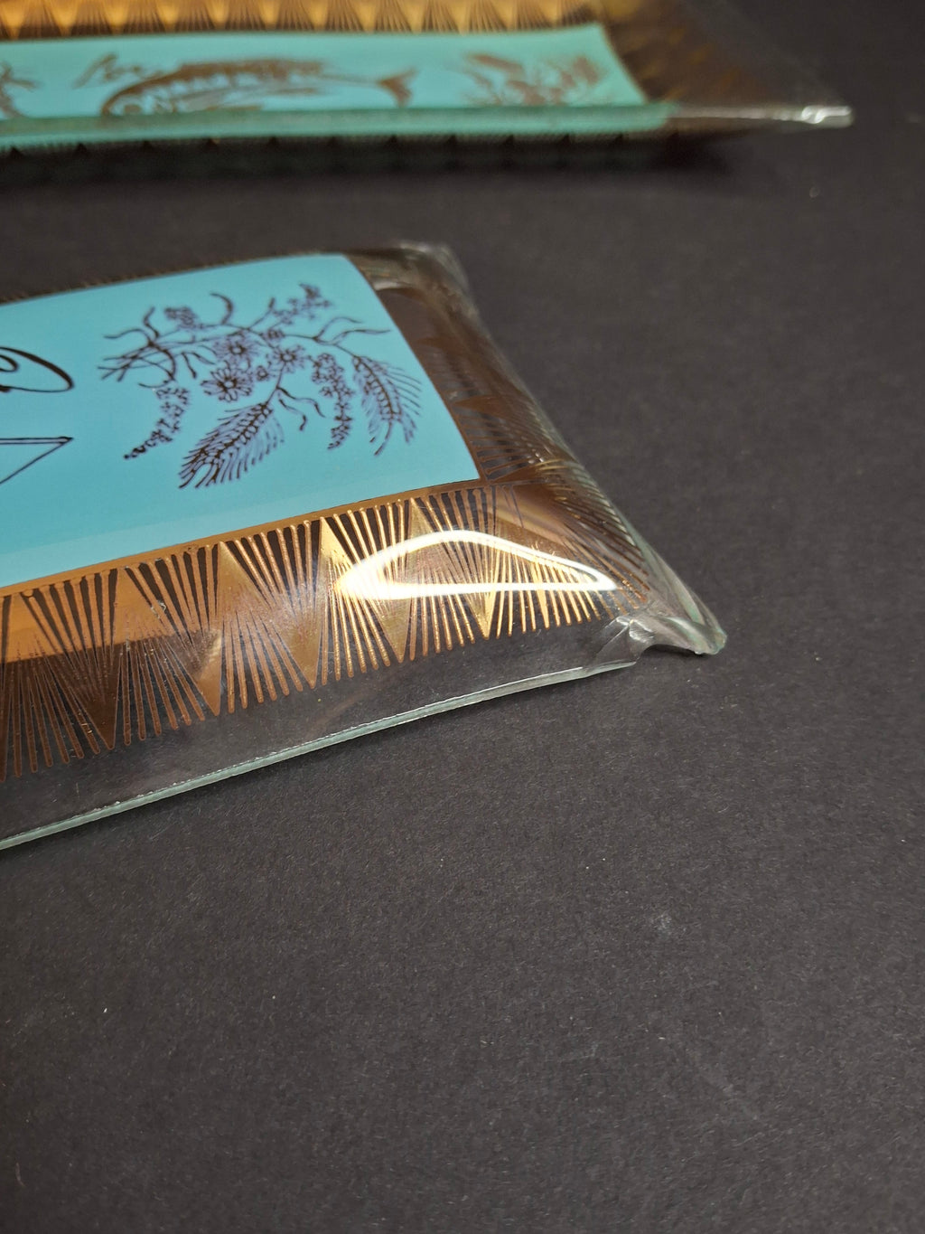 Rare Complete Vintage 1950s Israel Bagel & Lox Serving Set Wood Tray | Enamel Brass Fish Judaica