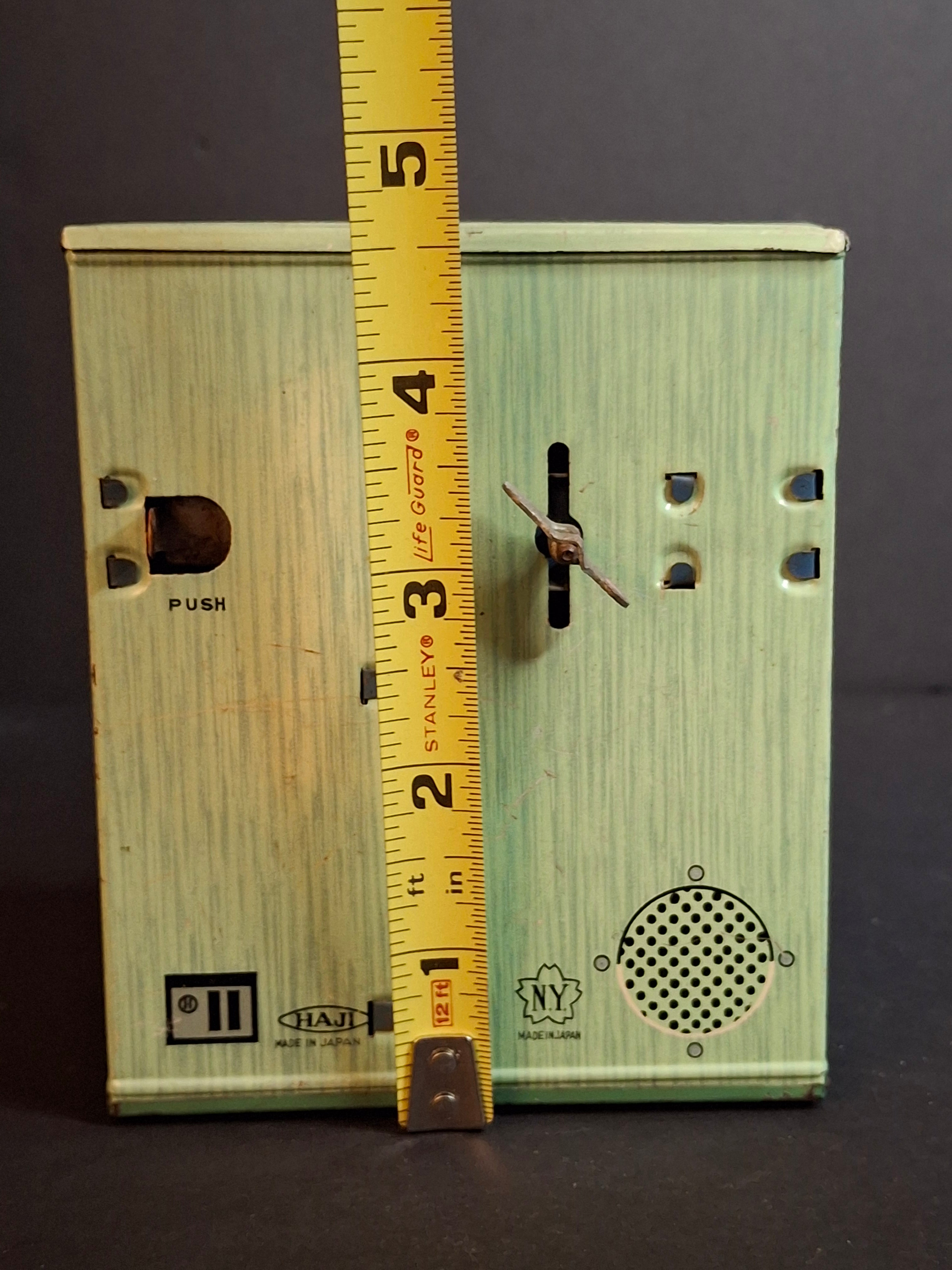 Vintage 1950s Haji Tin Jukebox Wind-Up Functional Mechanical Bank Toy Japan 100 Select-O-Matic