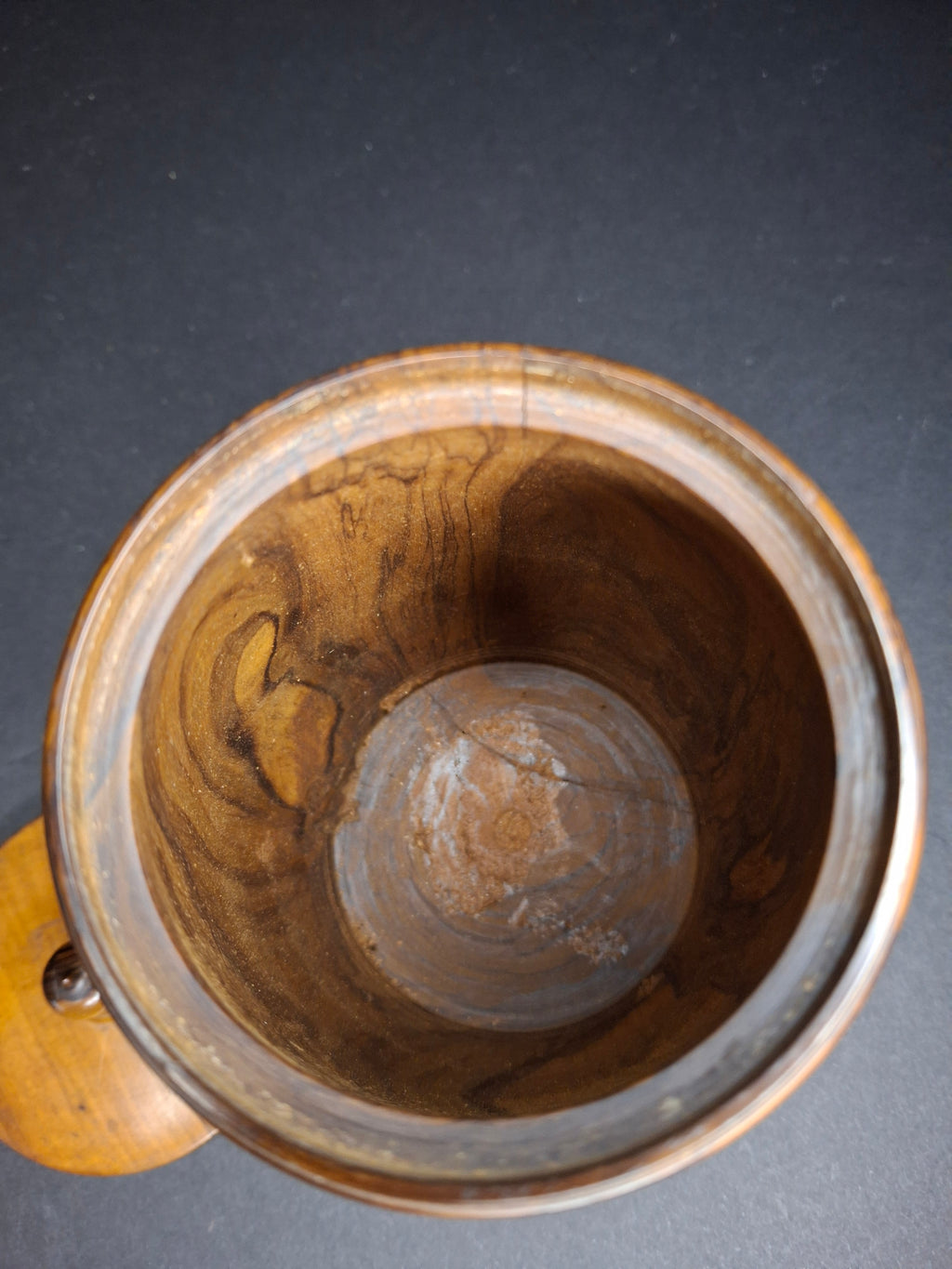 Rare Antique Jerusalem Olive Wood Miniature Barrel Keg Mount of Olives Holy Land