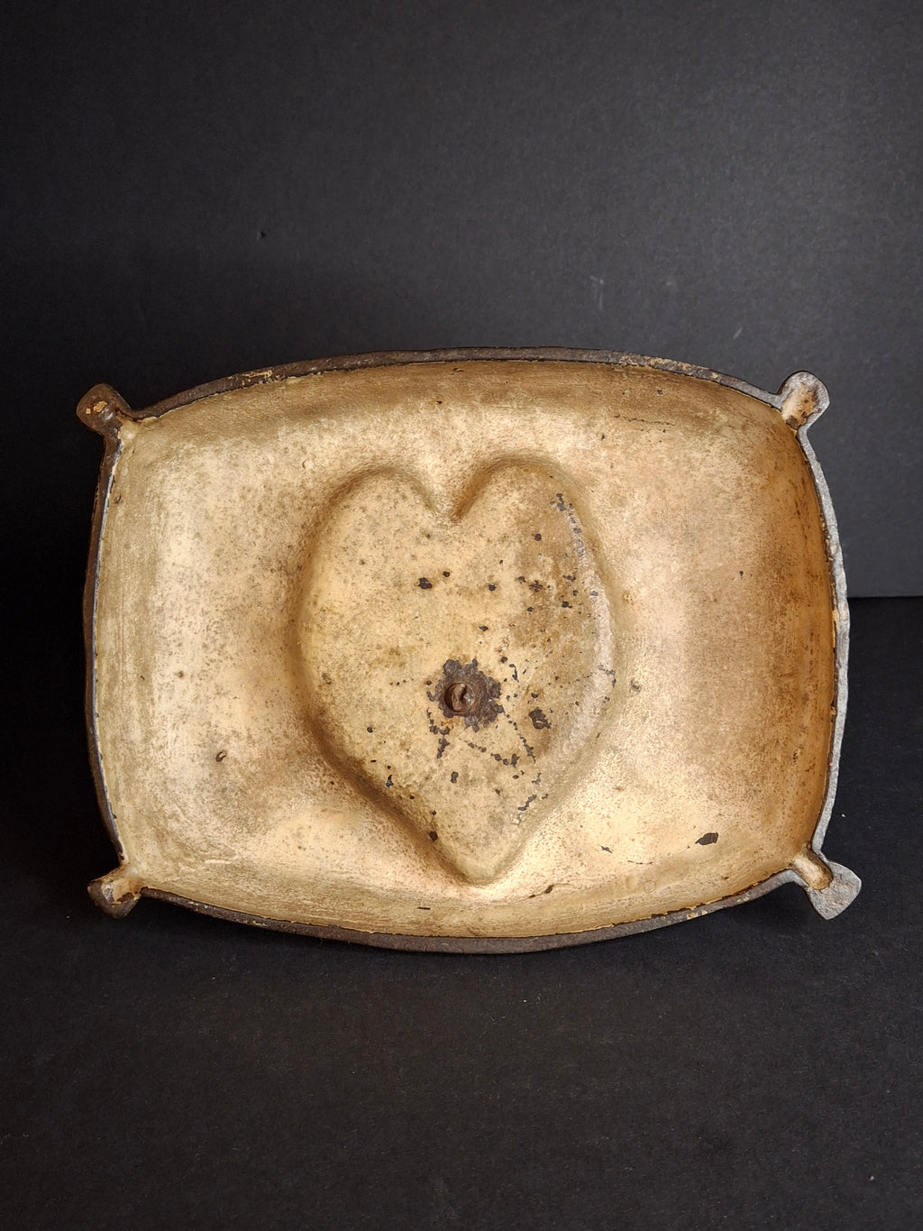 Antique Hubley Cast Iron Fido on Pillow Still Penny Bank, Original Paint c. 1920s - Tom Kellogg Collection