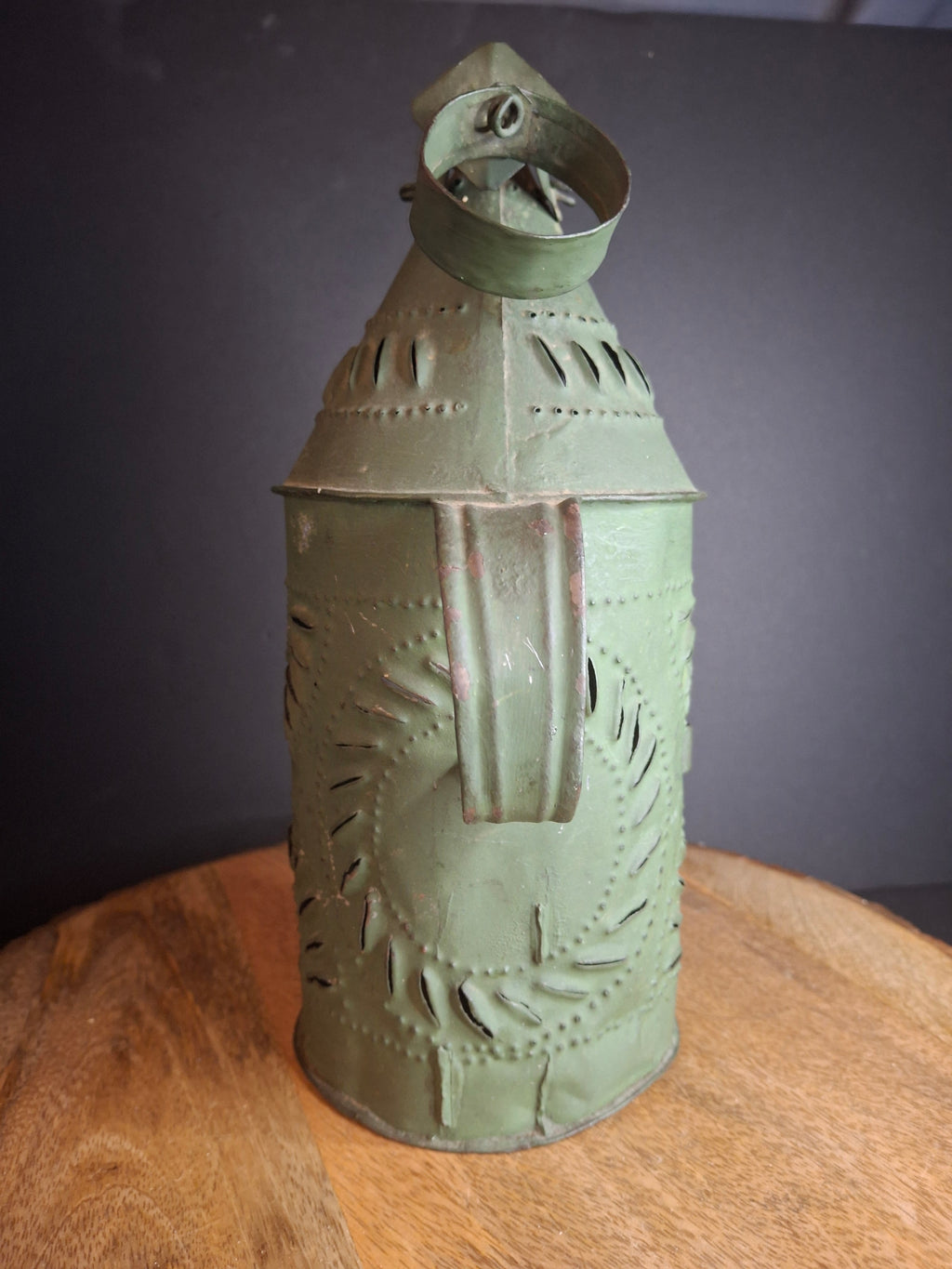 Antique Punched Tin Mica Window Lantern Matthew J King Collection 19th Century Primitive
