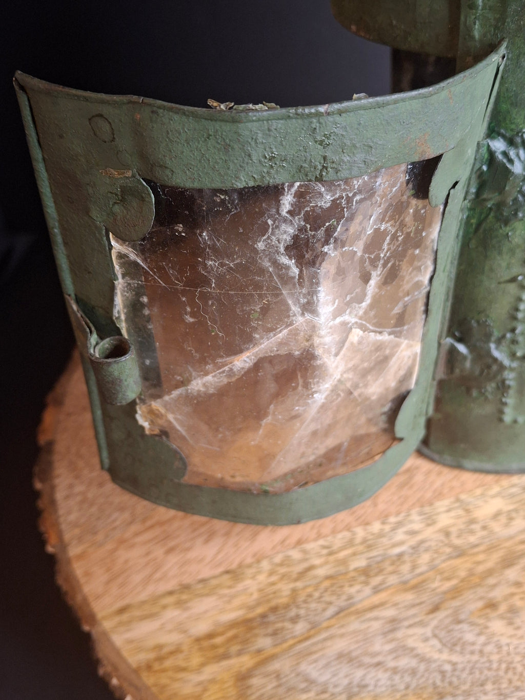 Antique Punched Tin Mica Window Lantern Matthew J King Collection 19th Century Primitive