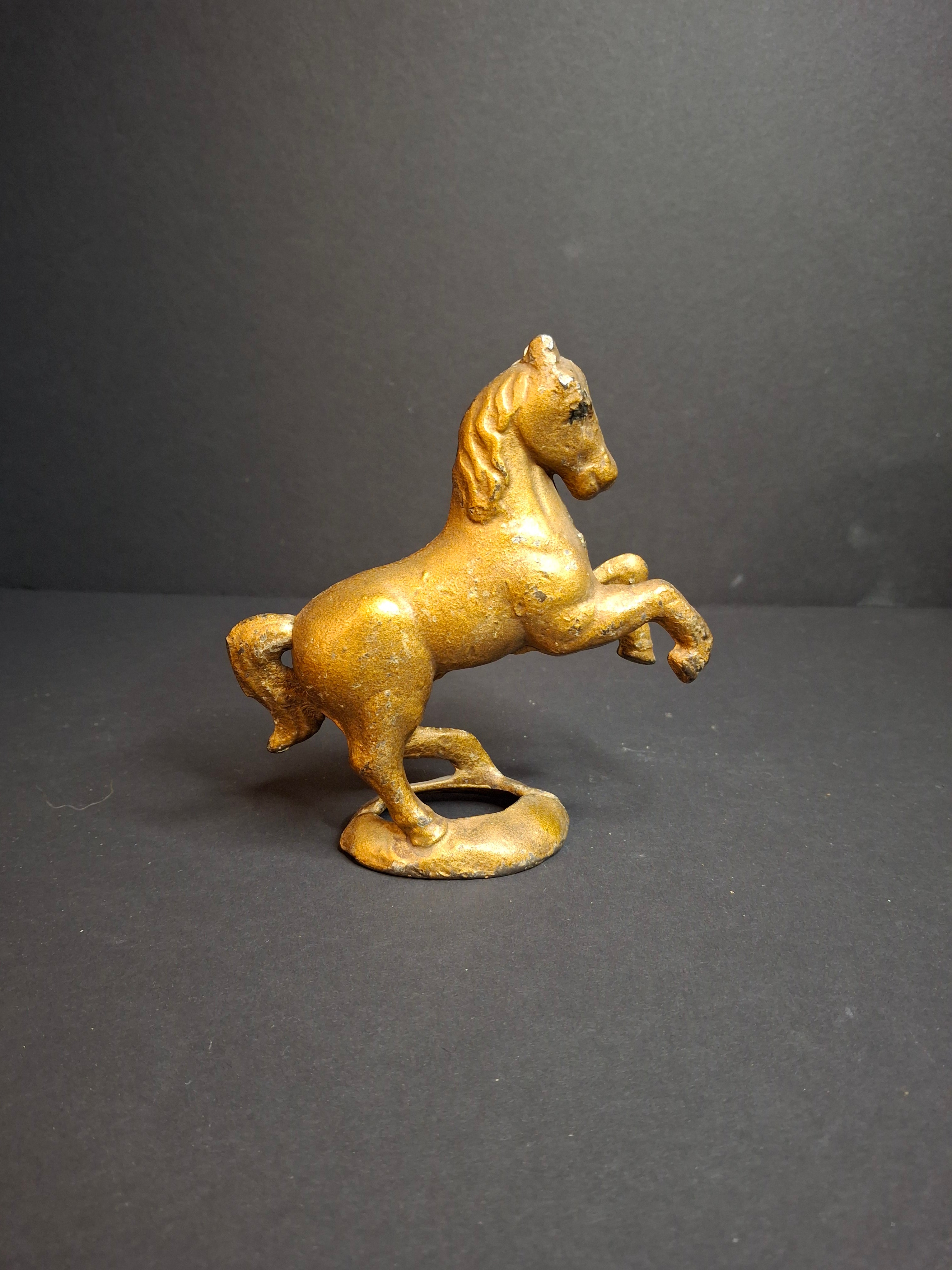 Antique Cast Iron Prancing Horse on Base Still Bank c 1910 Arcade Hubley Williams
