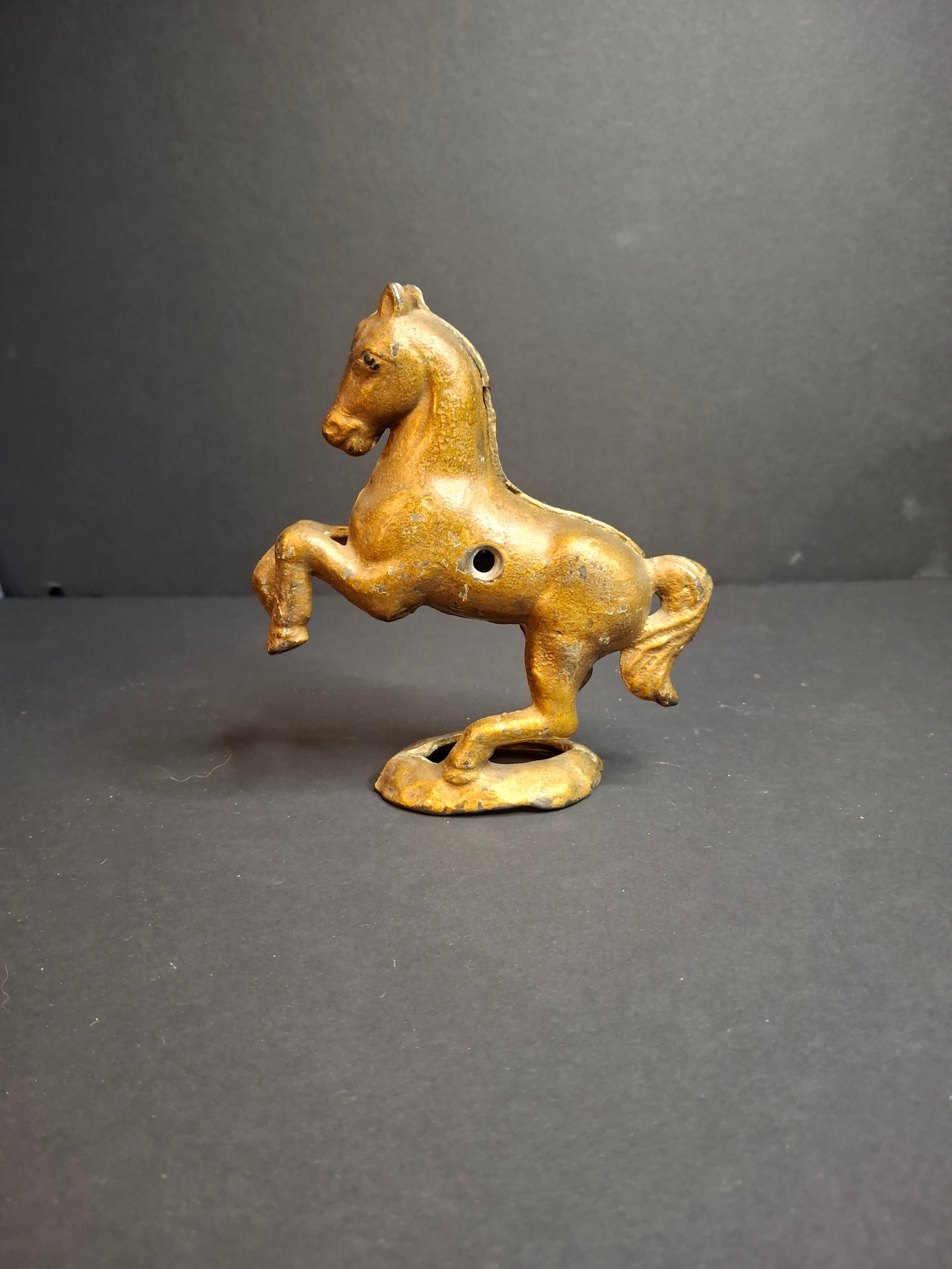 Antique Cast Iron Prancing Horse on Base Still Bank c 1910 Arcade Hubley Williams