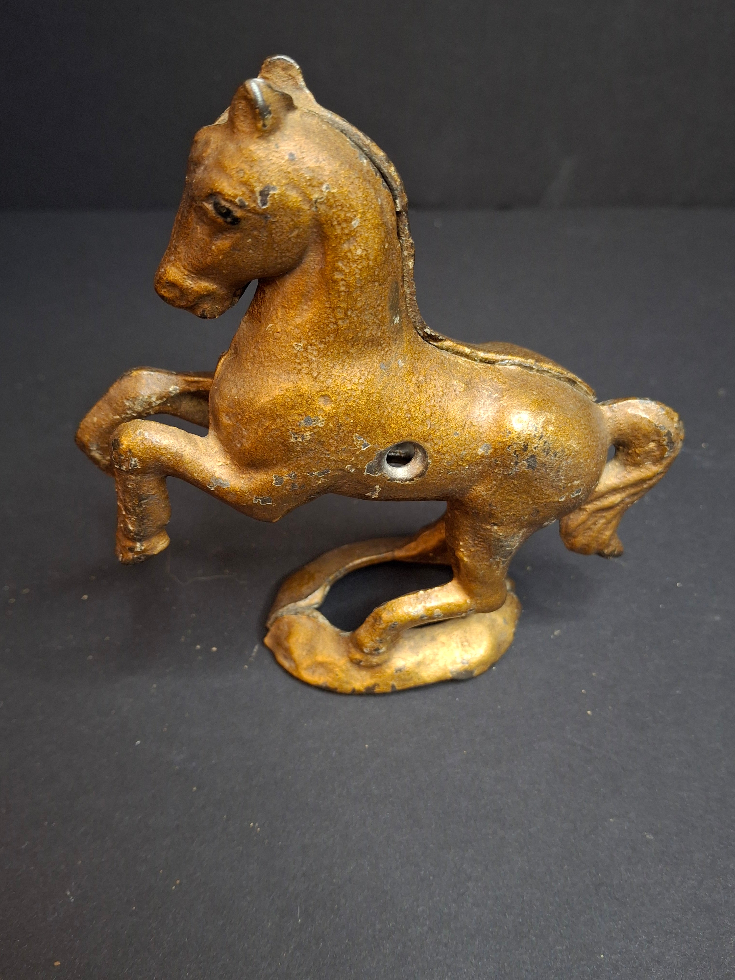 Antique Cast Iron Prancing Horse on Base Still Bank c 1910 Arcade Hubley Williams