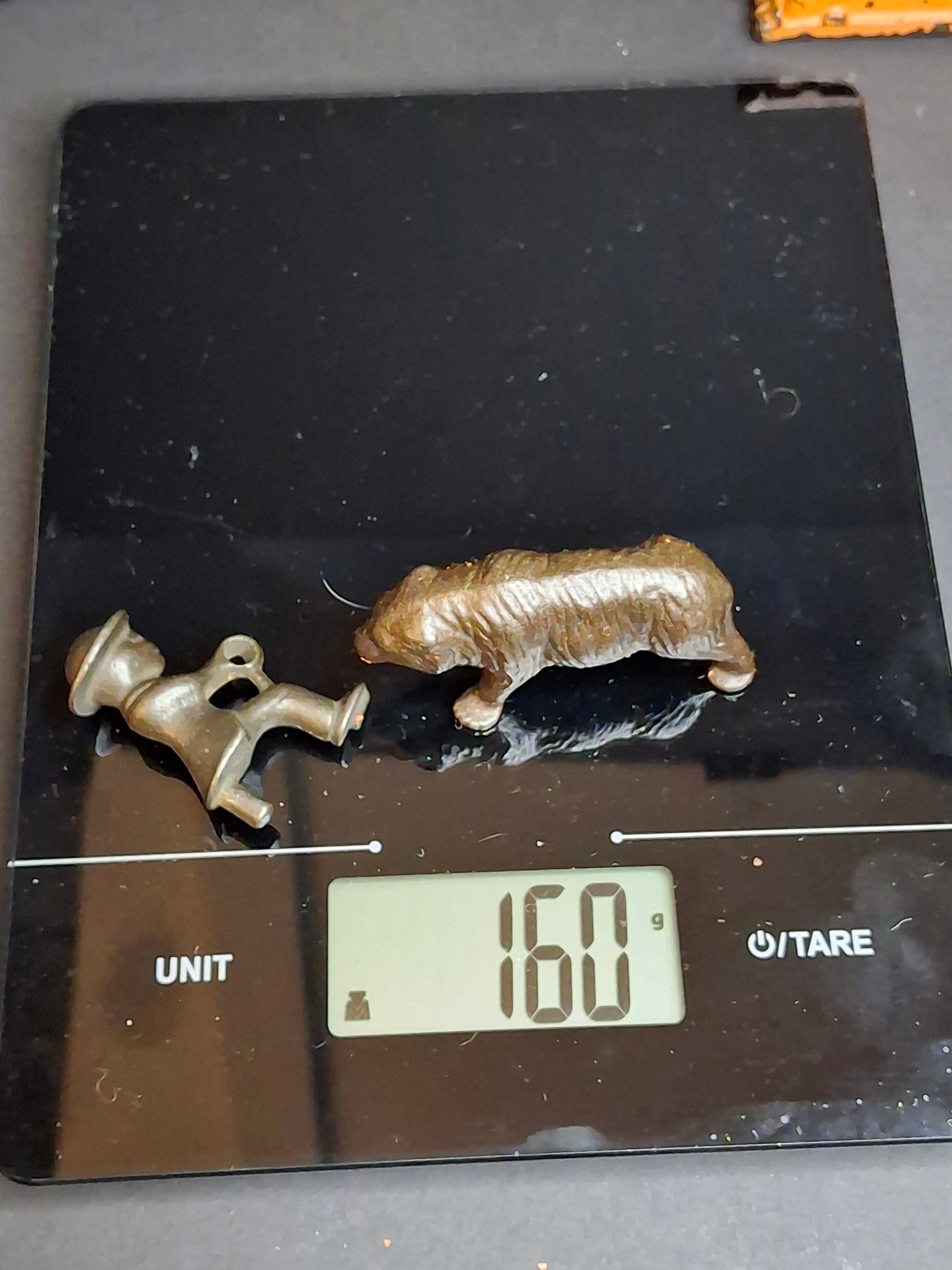 Antique Hubley Cast Iron Royal Circus Bear Cage Wagon Orange 1910 Two Horses Driver