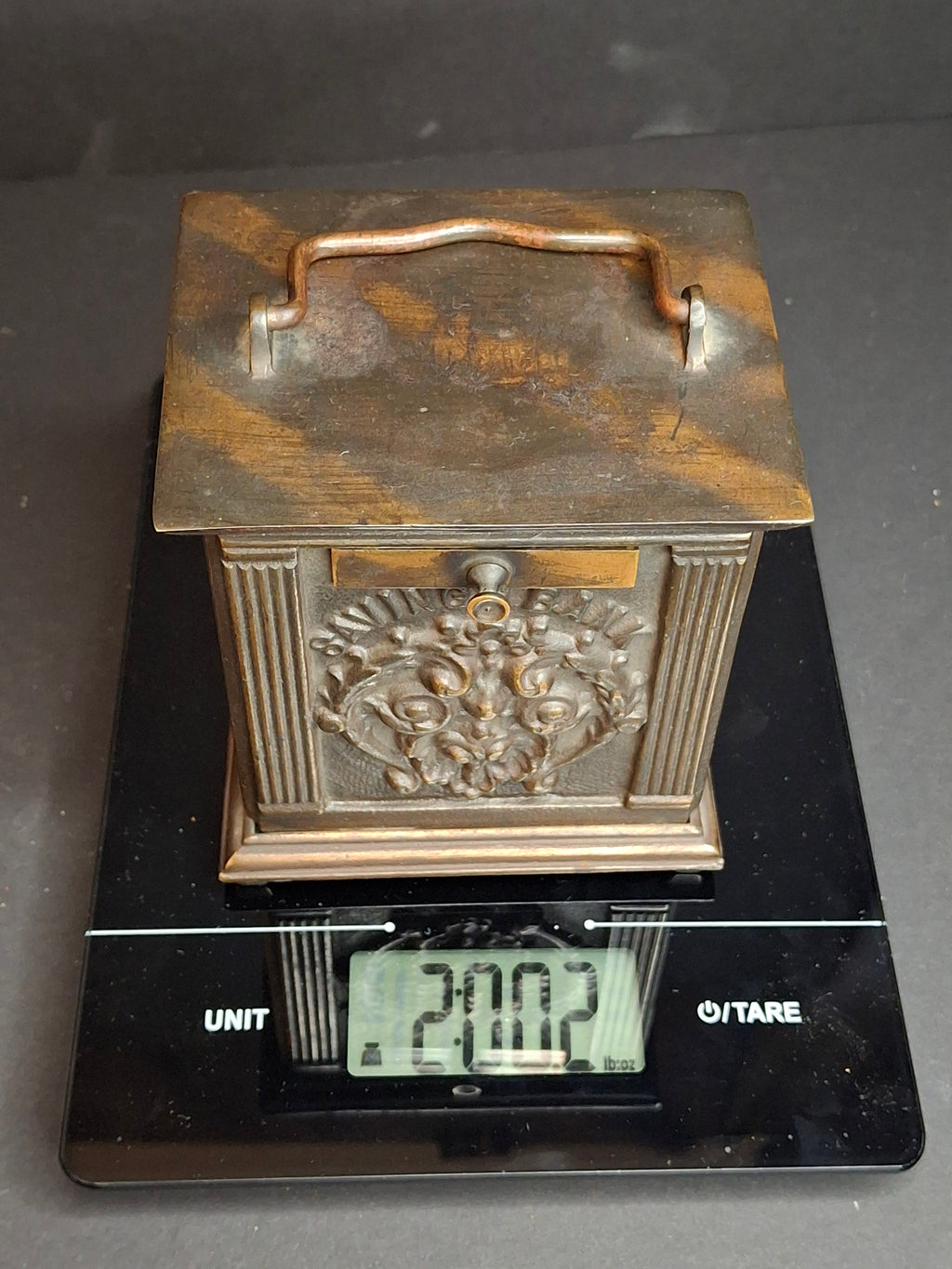 Antique 1895 Chandler’s Mechanical Bank National Brass Works Cast Iron Safe Toy - Peirce Collection