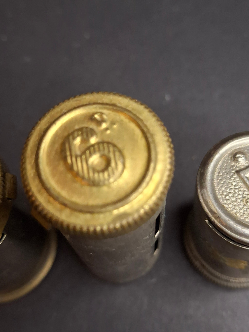 Antique Pocket Bank Trio 1890s B. & R. New York, British Empire Crown Magic 6d Sixpence Shilling Savings Tube Banks Lot