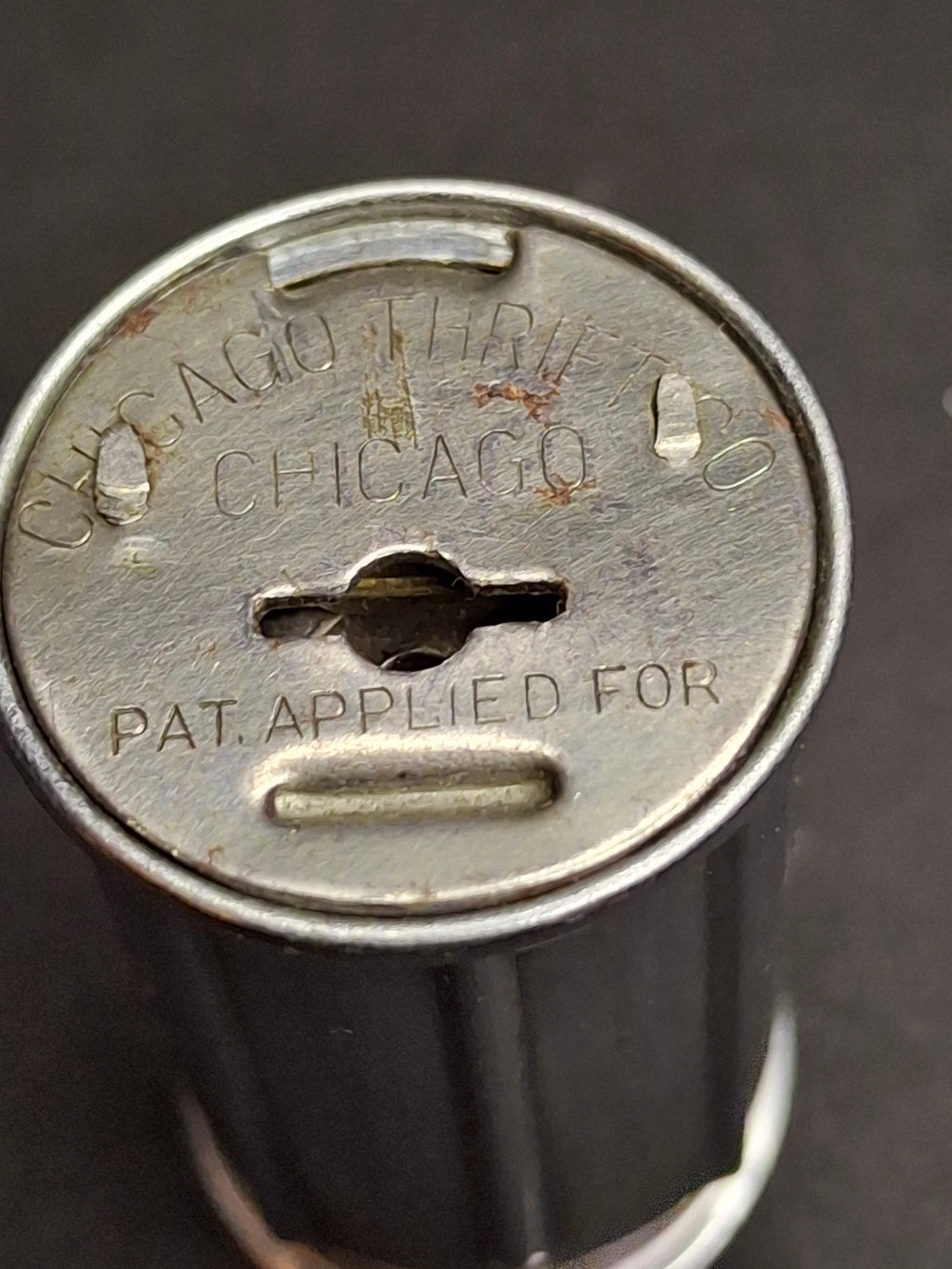 Vintage Chicago Thrift Co Telescopic Pocket Dime Bank Commercial Savings Omaha