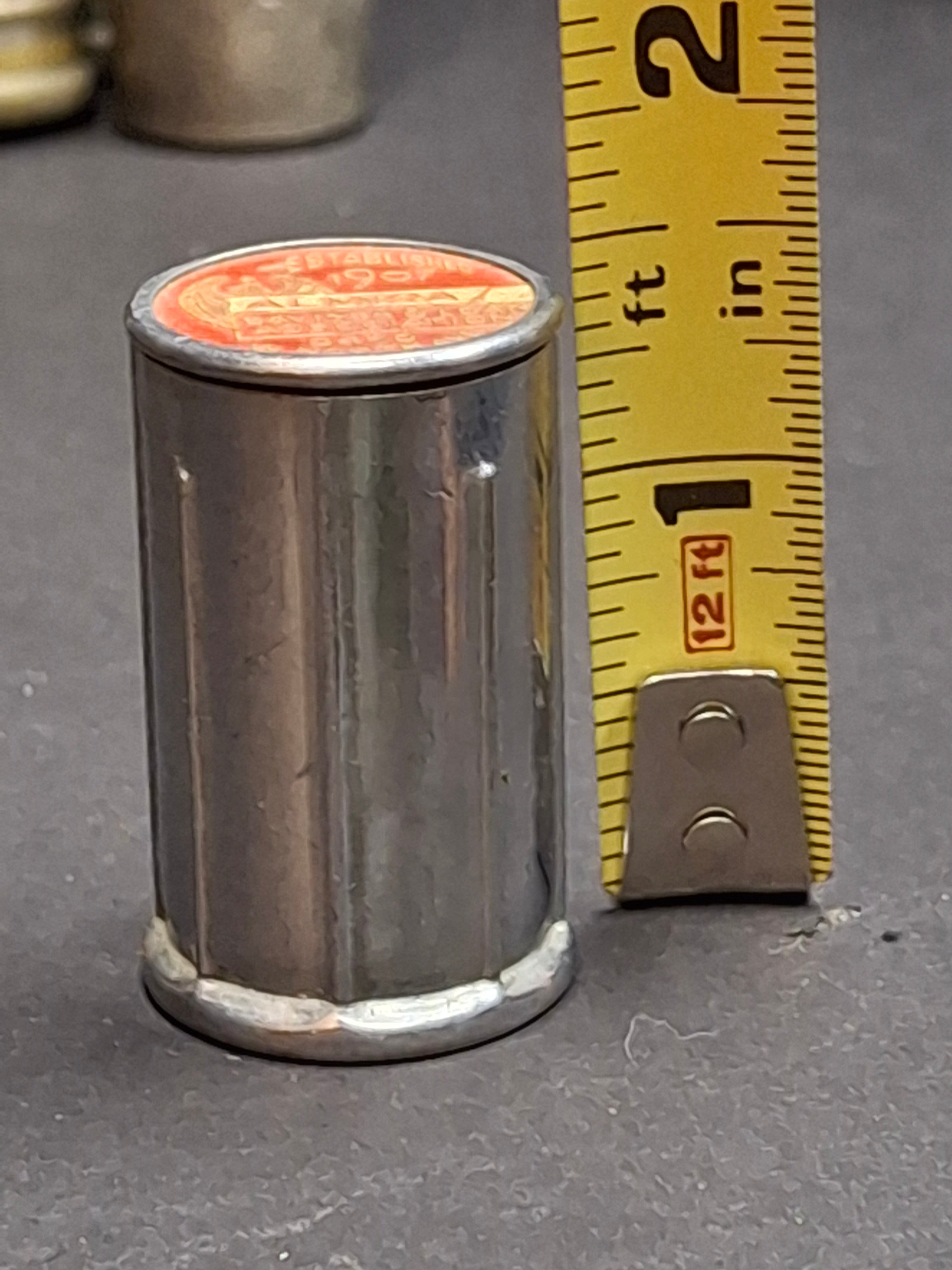 Vintage Art Deco Telescoping Pocket Coin Bank Almira Savings Chicago Thrift Co Pat. 117935