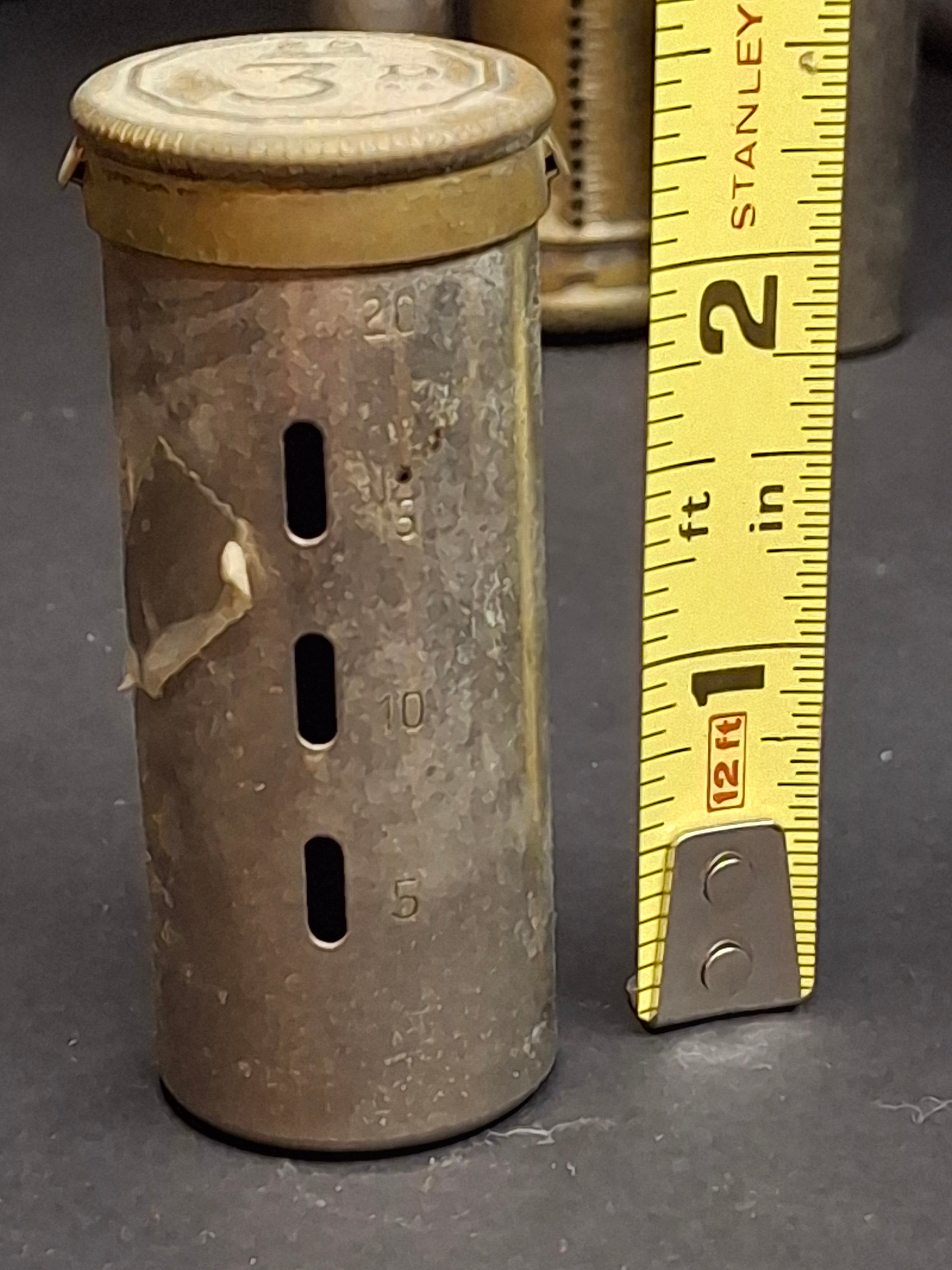 Antique Magic Pocket Savings Bank Threepence 3d Coin Holder Metal Money Box UK