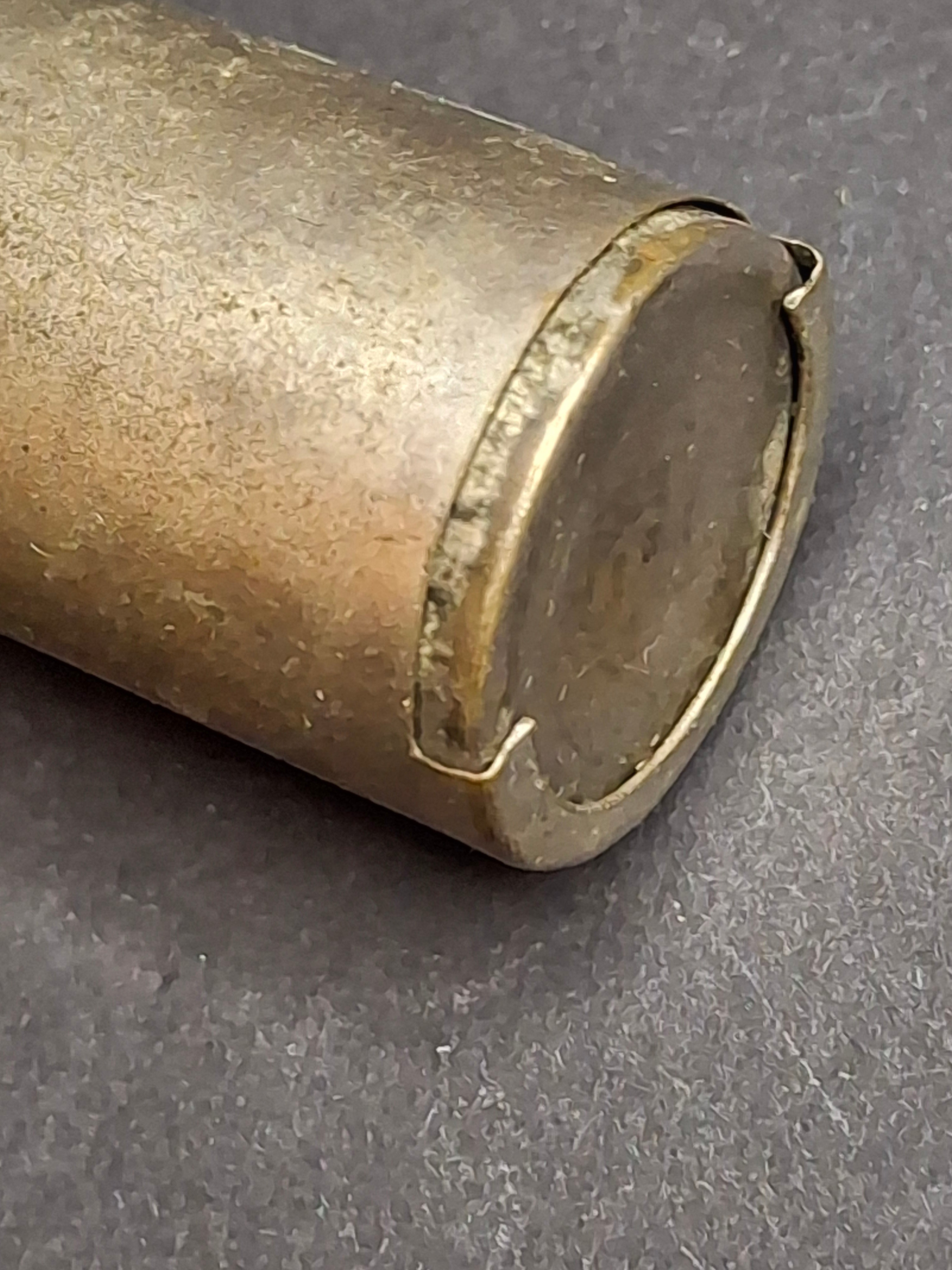 Antique Castelow Trolley Bank Brass Cylinder Coin Collector Meriden CT Pat Apld For c. 1885