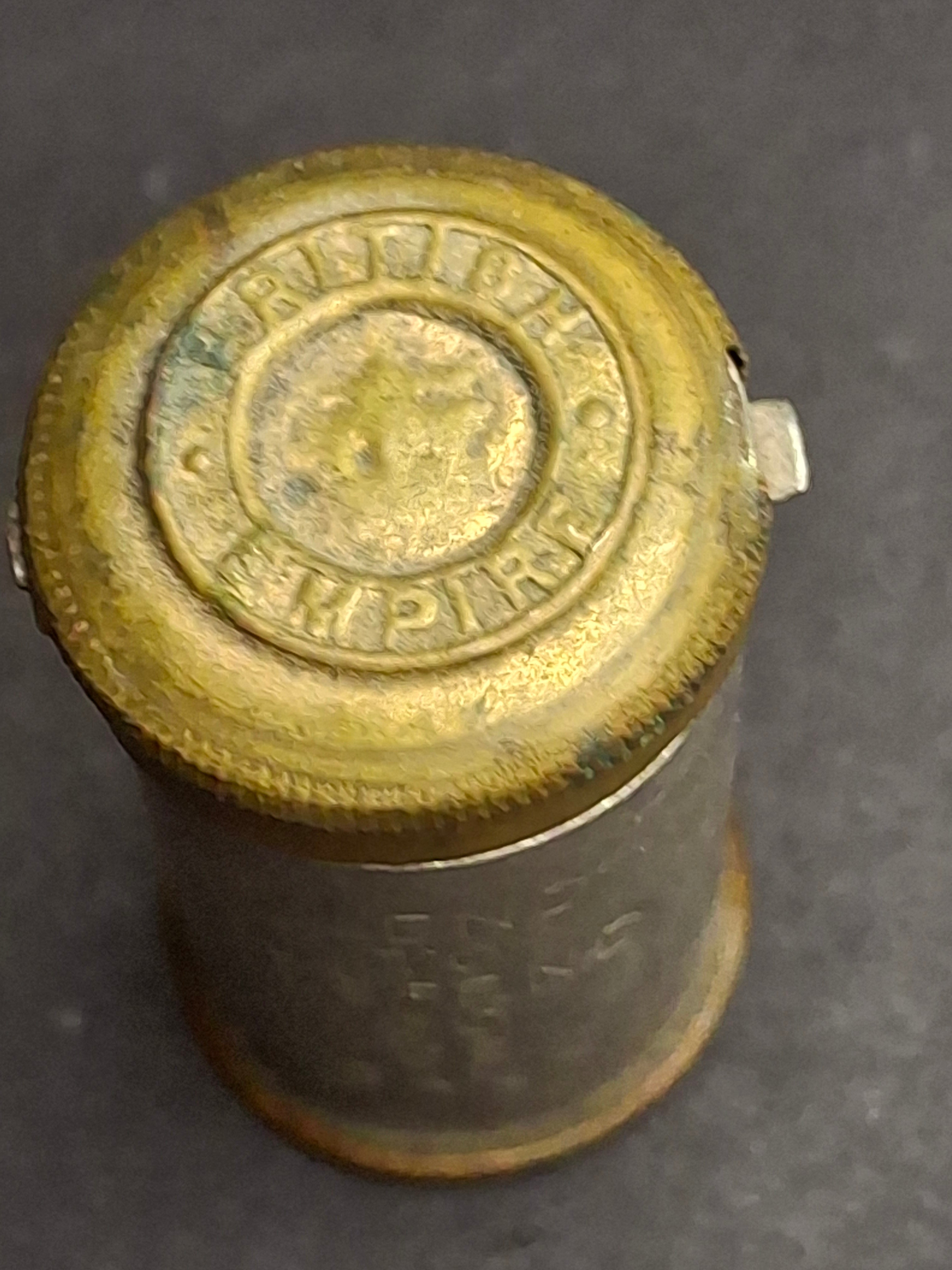 Vintage WWII British Empire "Lend to Defend" 30 Sixpence Pocket Coin Register Bank - National Savings Tin Cylinder 6d Thrift Bank