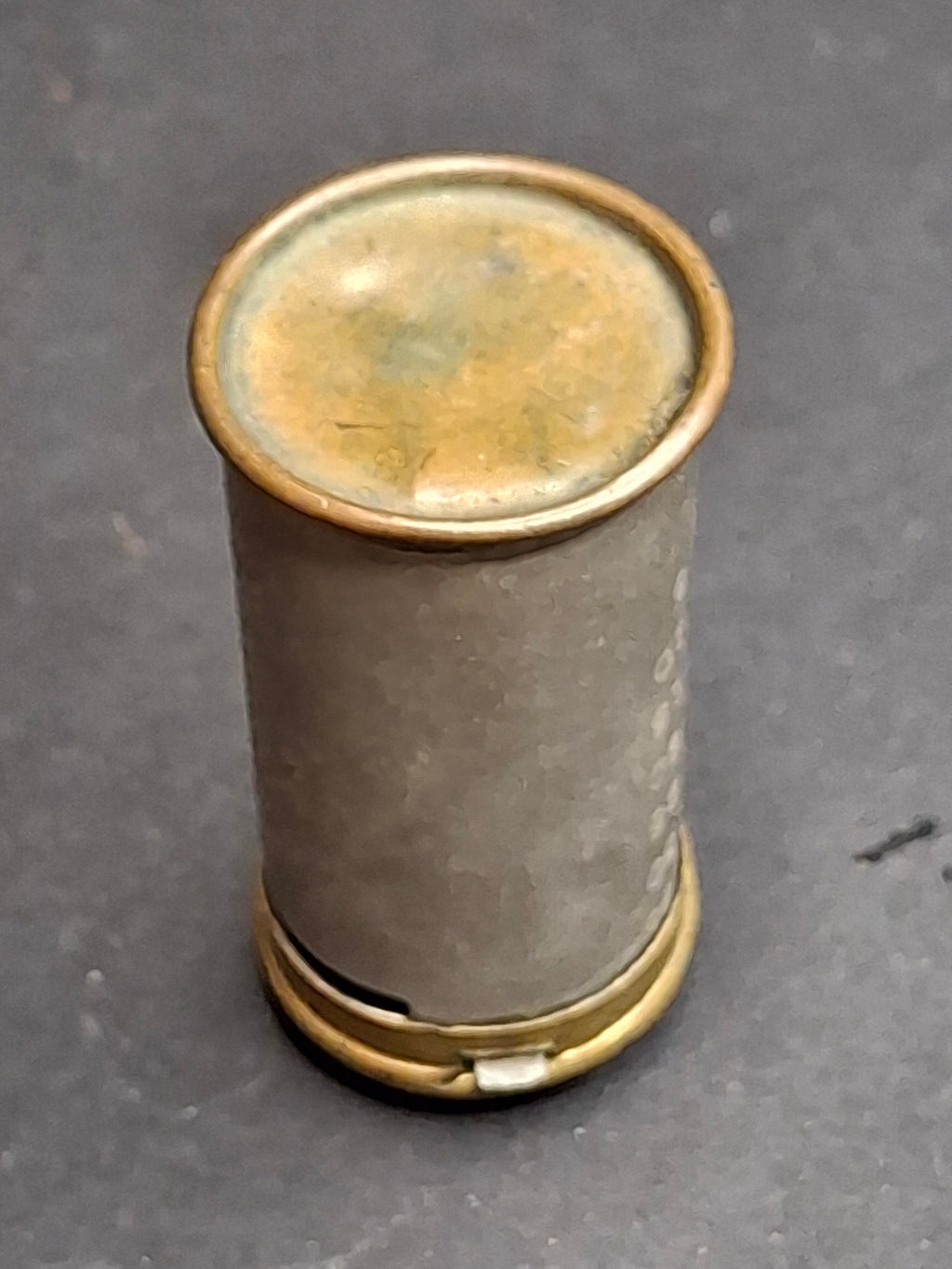 Vintage WWII British Empire "Lend to Defend" 30 Sixpence Pocket Coin Register Bank - National Savings Tin Cylinder 6d Thrift Bank