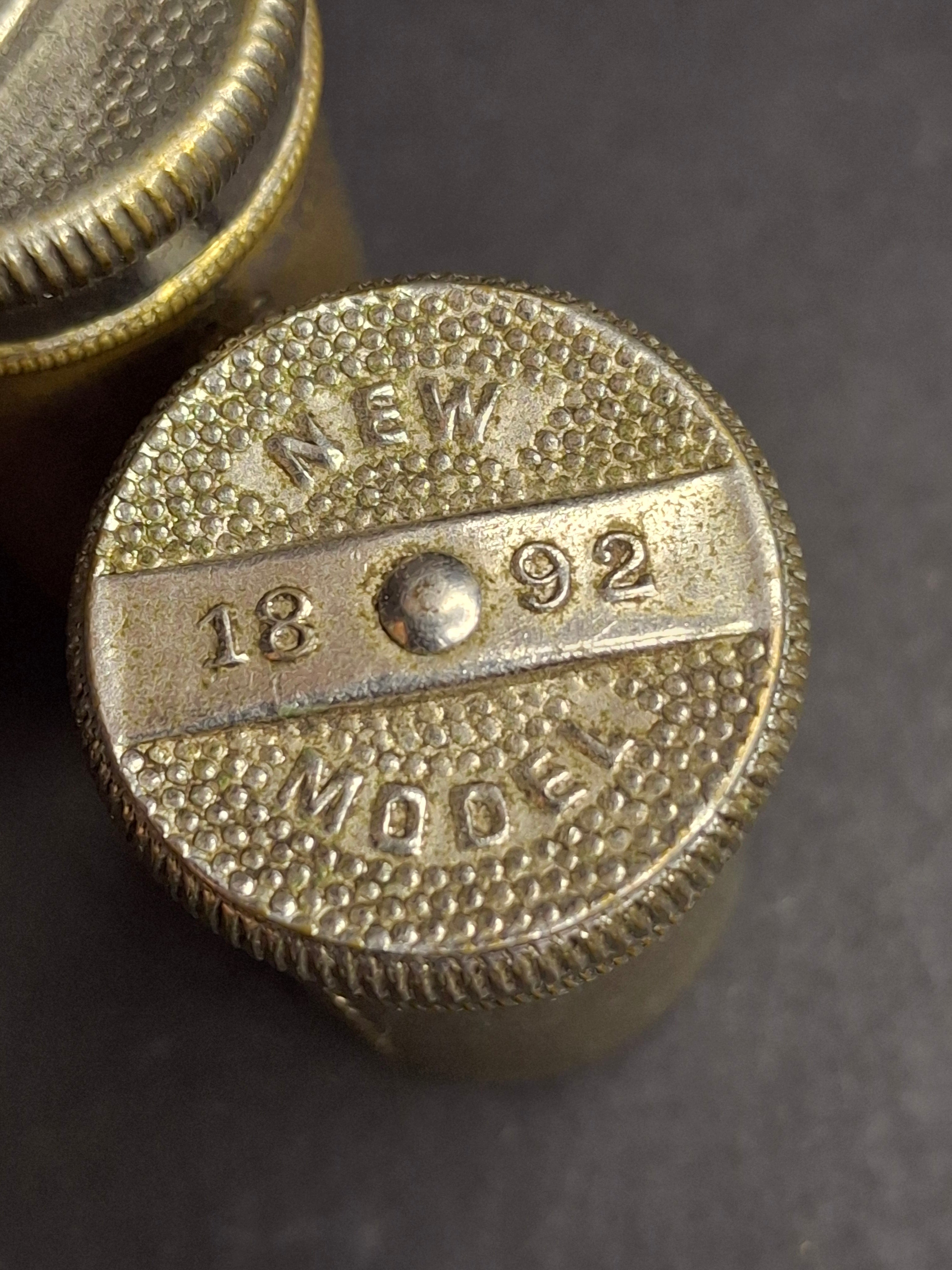 Antique Pocket Savings Bank Lot (3) - 1891 Magic Surplus Bank NY, Empire 20s London, 6d Sixpence Pocket Bank - Victorian Era Mechanical Coin Register Tubes