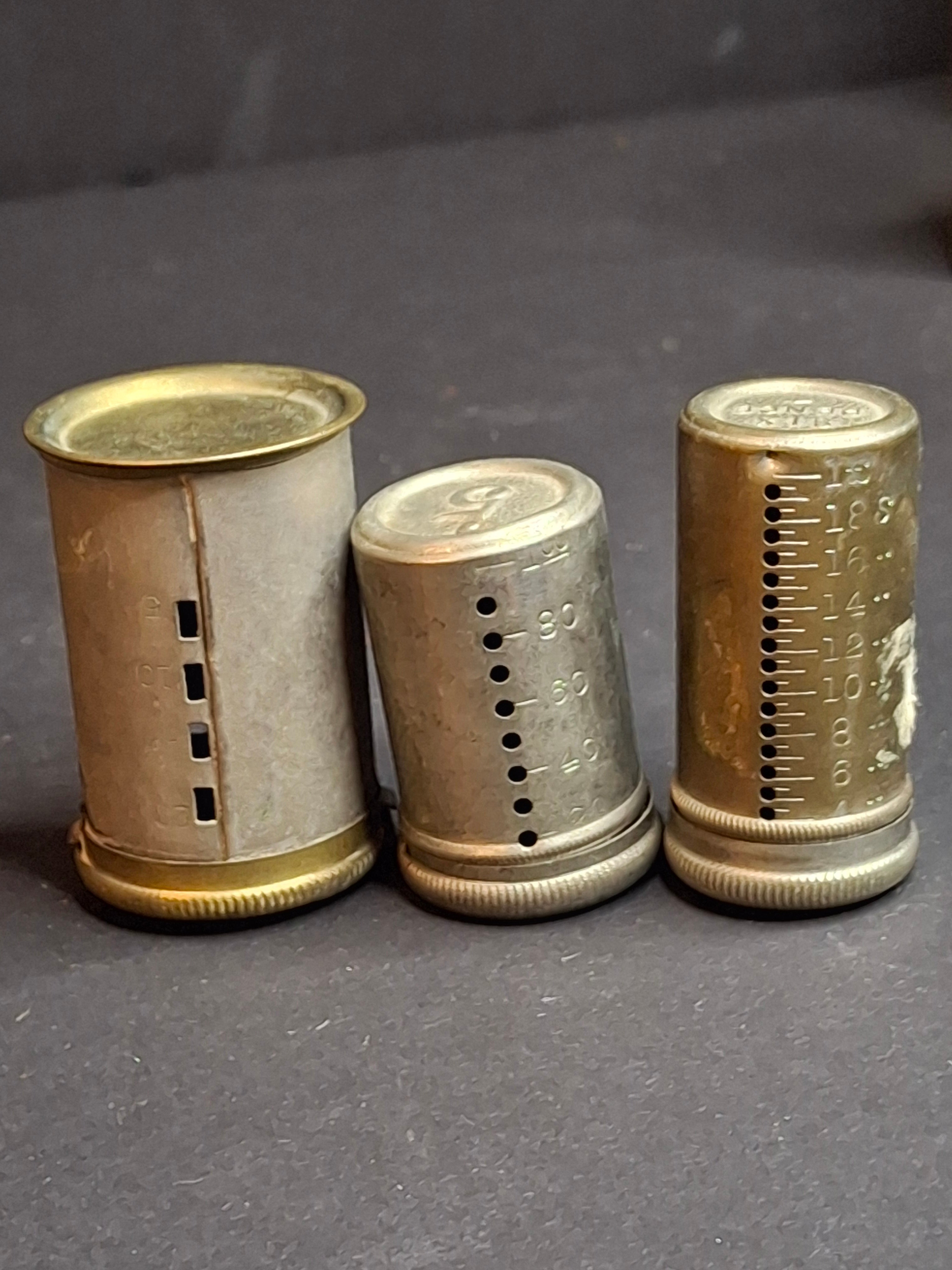 Antique Magic Introduction Co Vest Pocket Savings Banks Trio - Magic Surplus, Empire & Six Pence C. 1890-1892