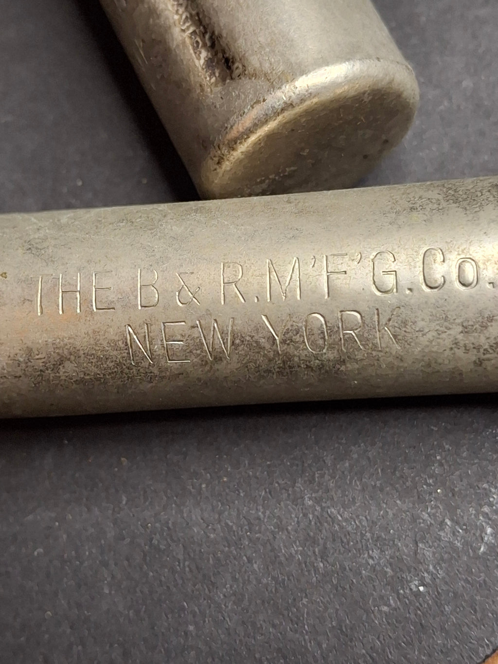 Antique Pocket Coin Savings Banks Lot of 2 | 1890s Magic Pocket Savings Bank & B&R Mfg Co New York Dime Tube Bank Register