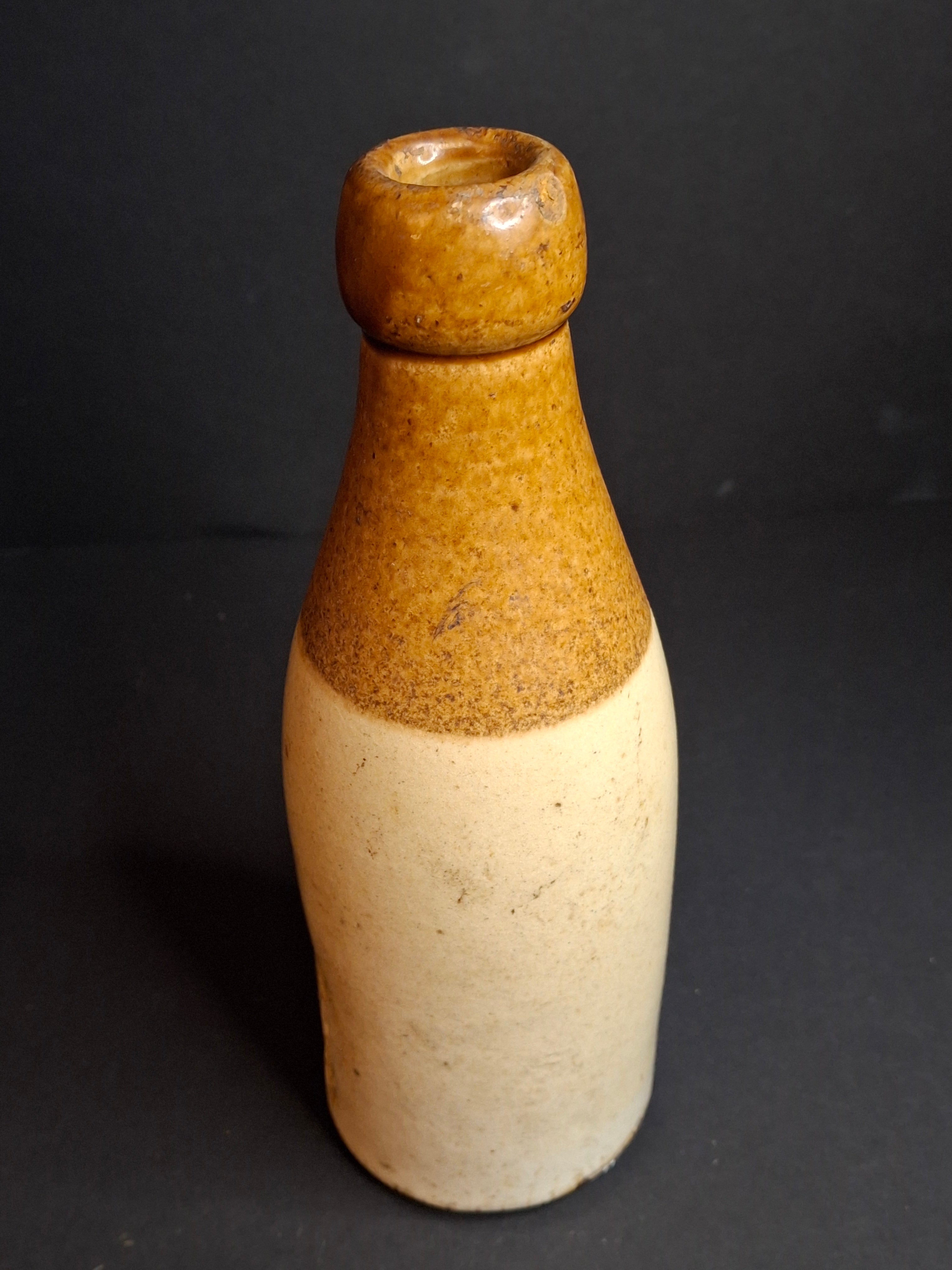 Antique 19th C. English Stoneware Ginger Beer Bottle - R. Bowes & Son Manchester