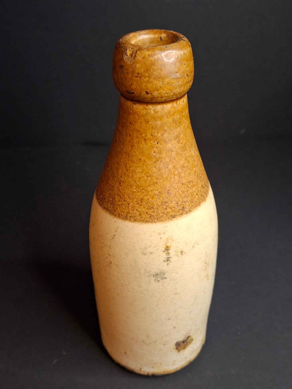Antique 19th C. English Stoneware Ginger Beer Bottle - R. Bowes & Son Manchester