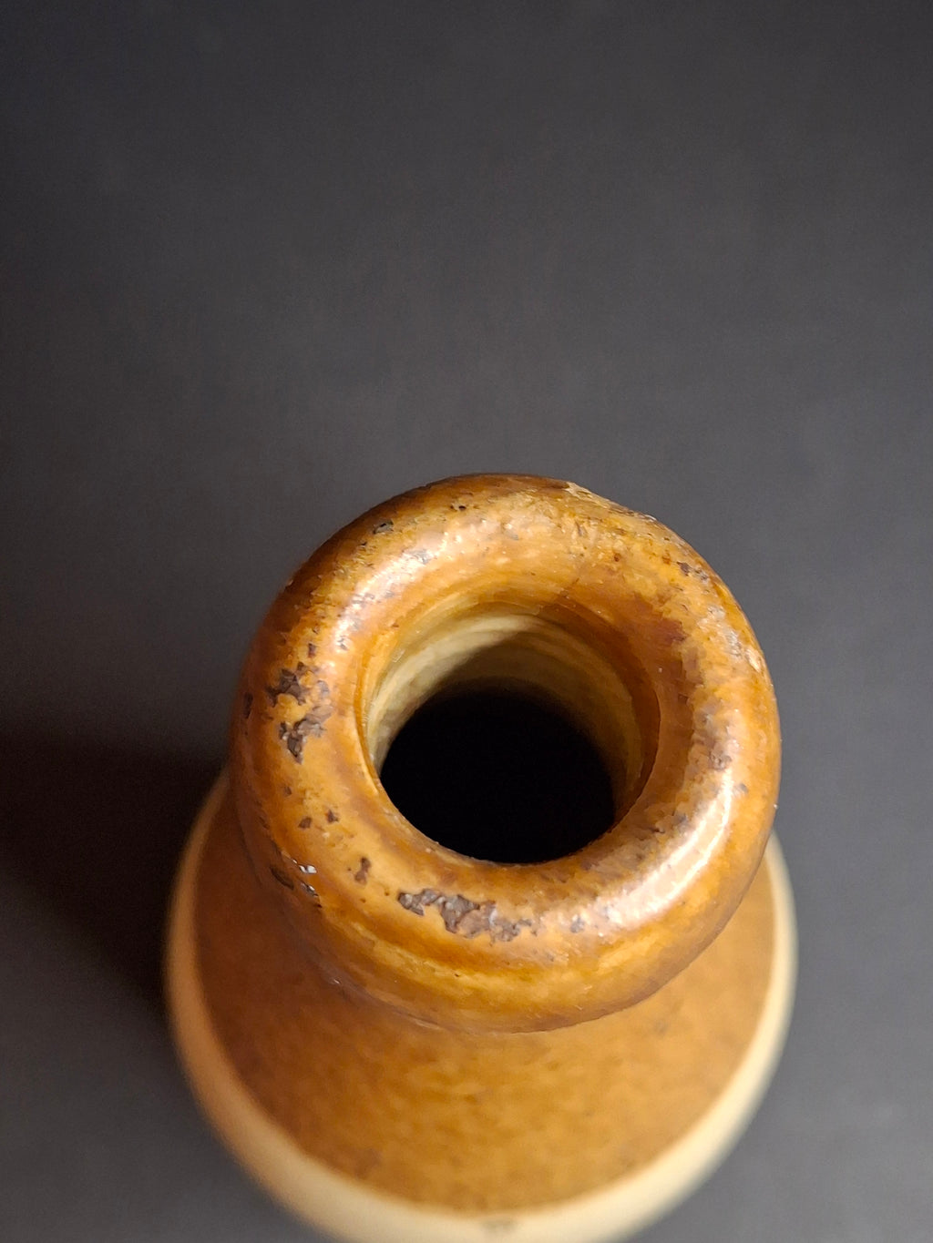 Antique 19th C. English Stoneware Ginger Beer Bottle - R. Bowes & Son Manchester