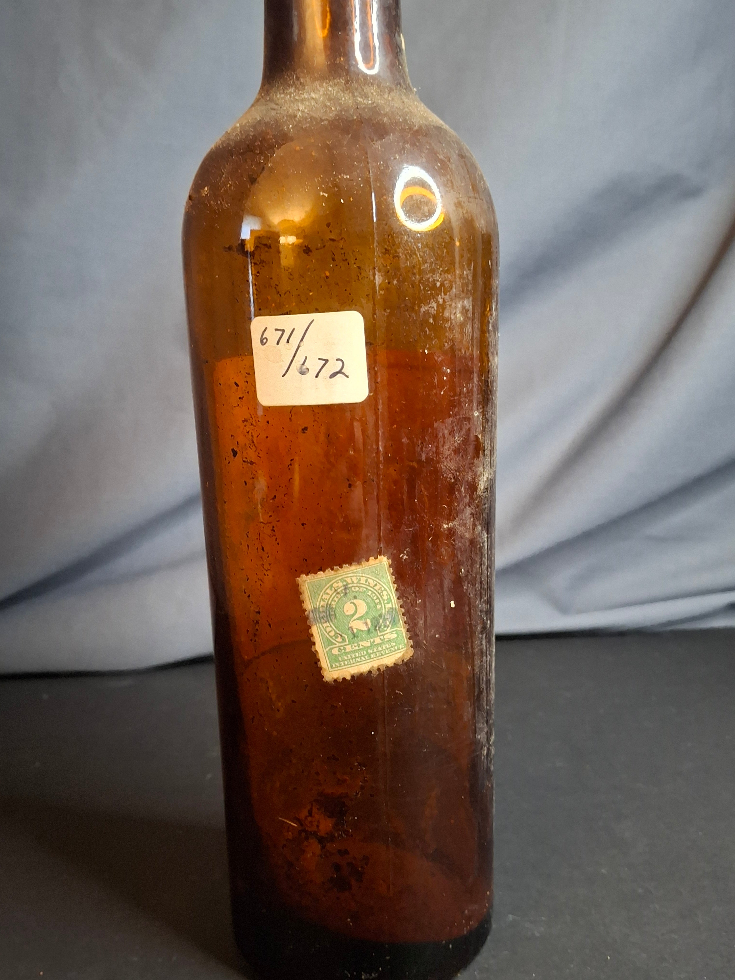 Rare 1916 Beaulieu Vineyard Cabernet Empty Bottle Heublein Auction 1914 Tax Stamp