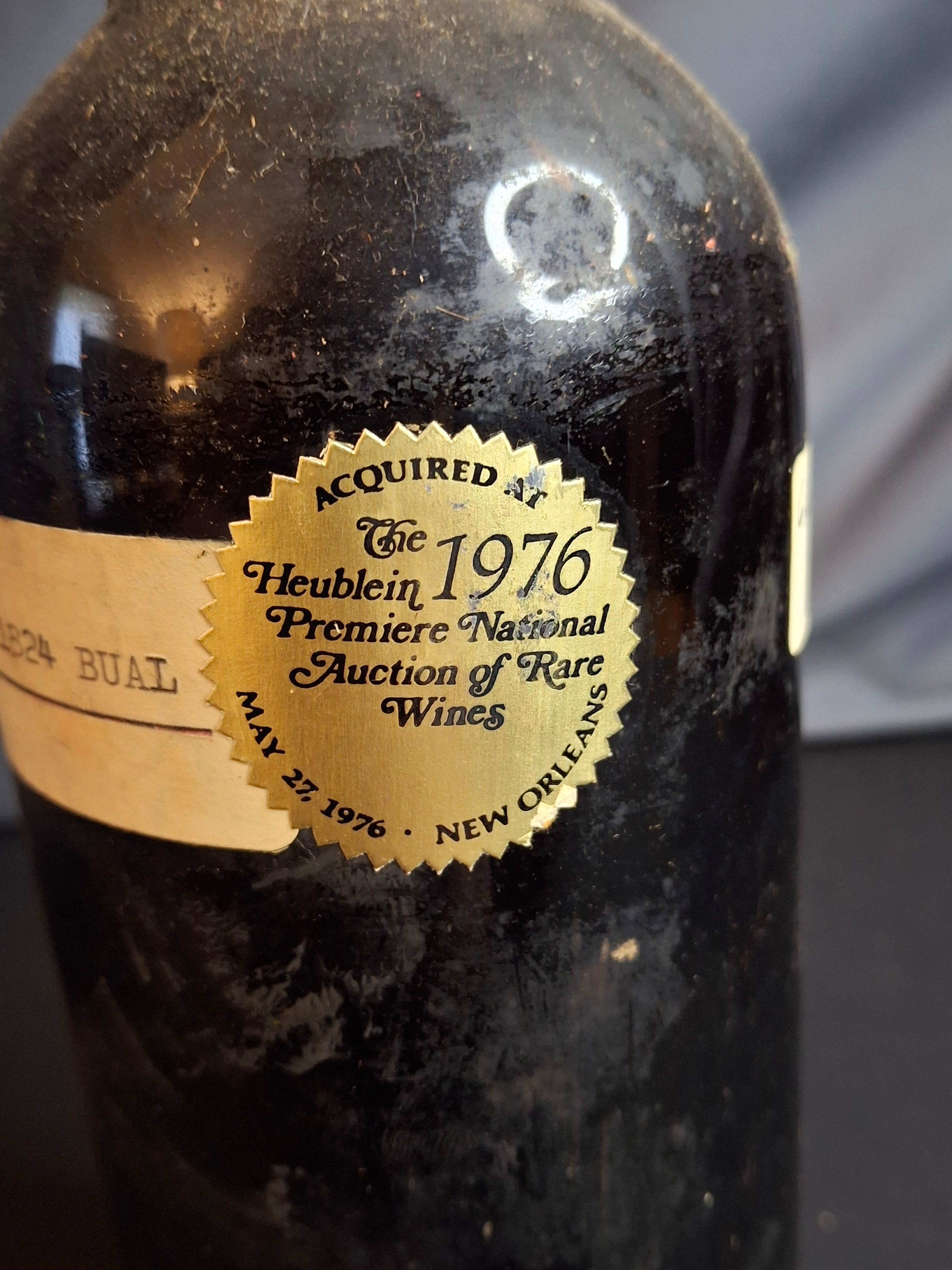 Antique 1824 Newton Gordon Bual Madeira Wine Bottle Heublein Auction Provenance