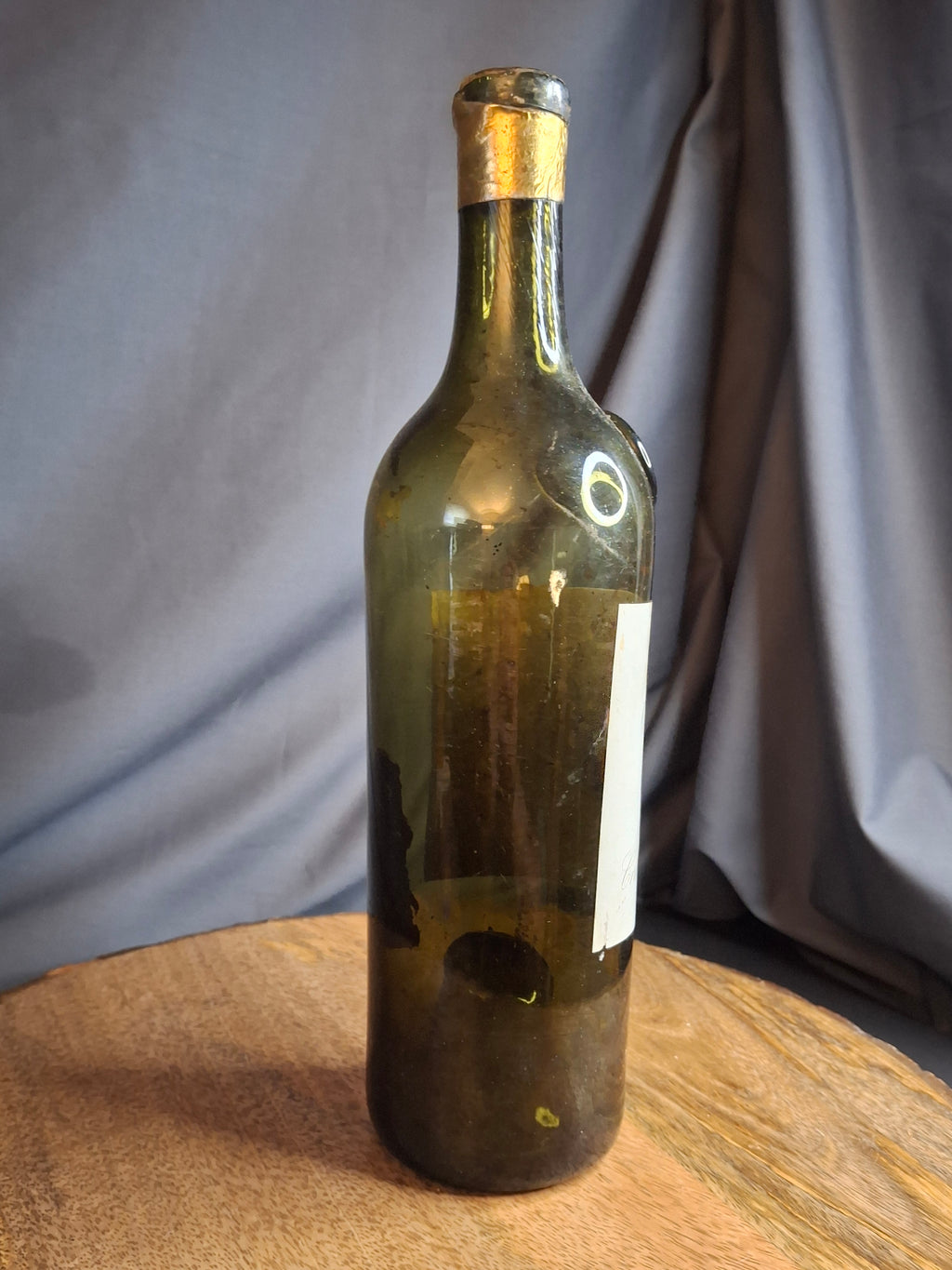 Antique 1870 Chateau Lafite Rothschild Empty Wine Bottle | Cruse & Fils Frères Négociant Label | Pre-Phylloxera Blown Glass With Shoulder Seal