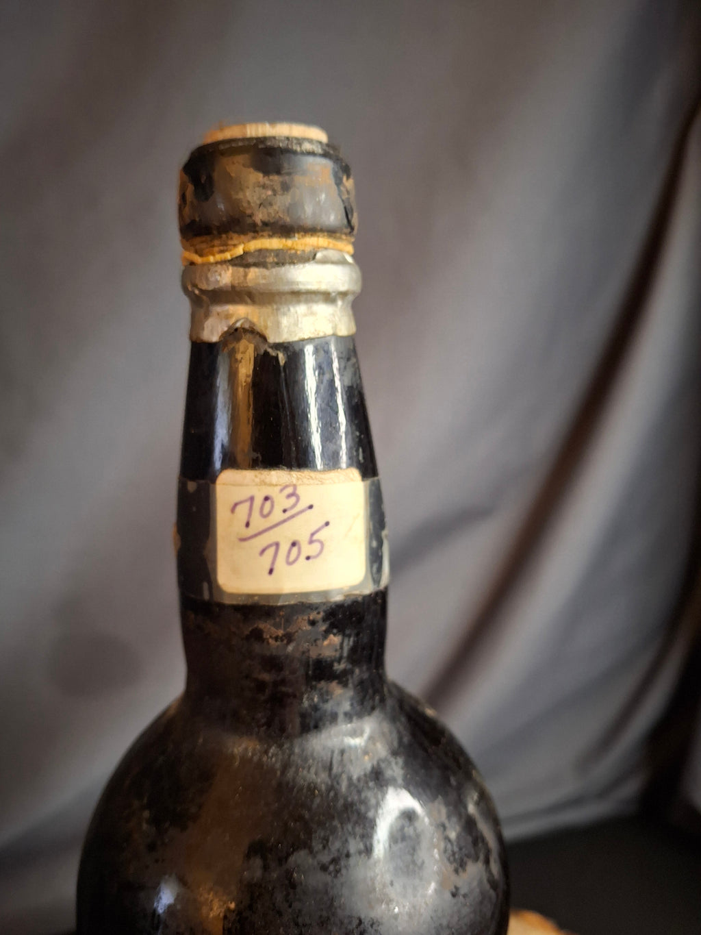 Antique 1864 Xeres Sherry Montebello Wine Bottle Original Cork Rare Estate Ephemera