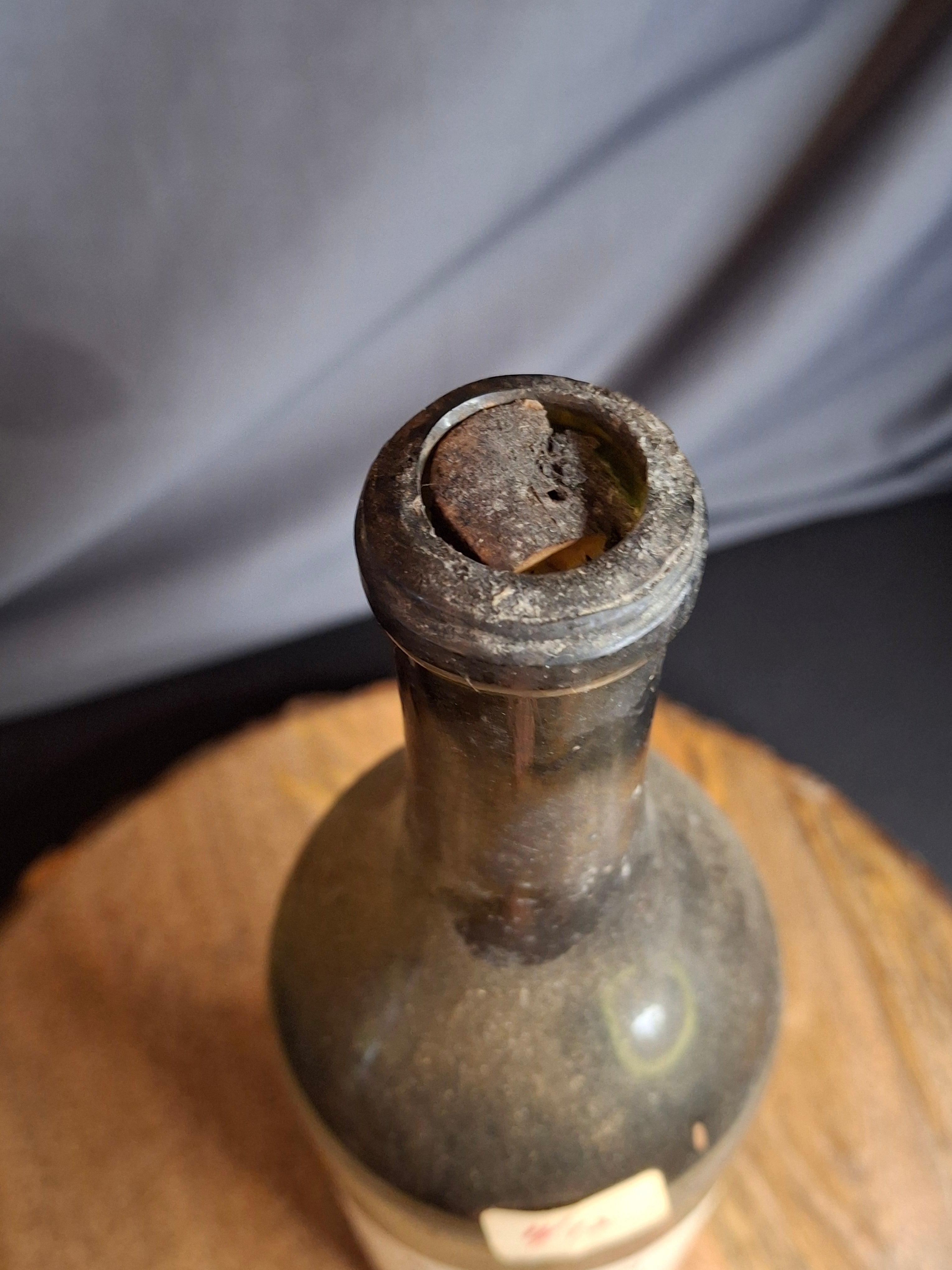 RARE 1874 Chateau Mouton Rothschild Empty Wine Bottle & Original Cork R. Galos