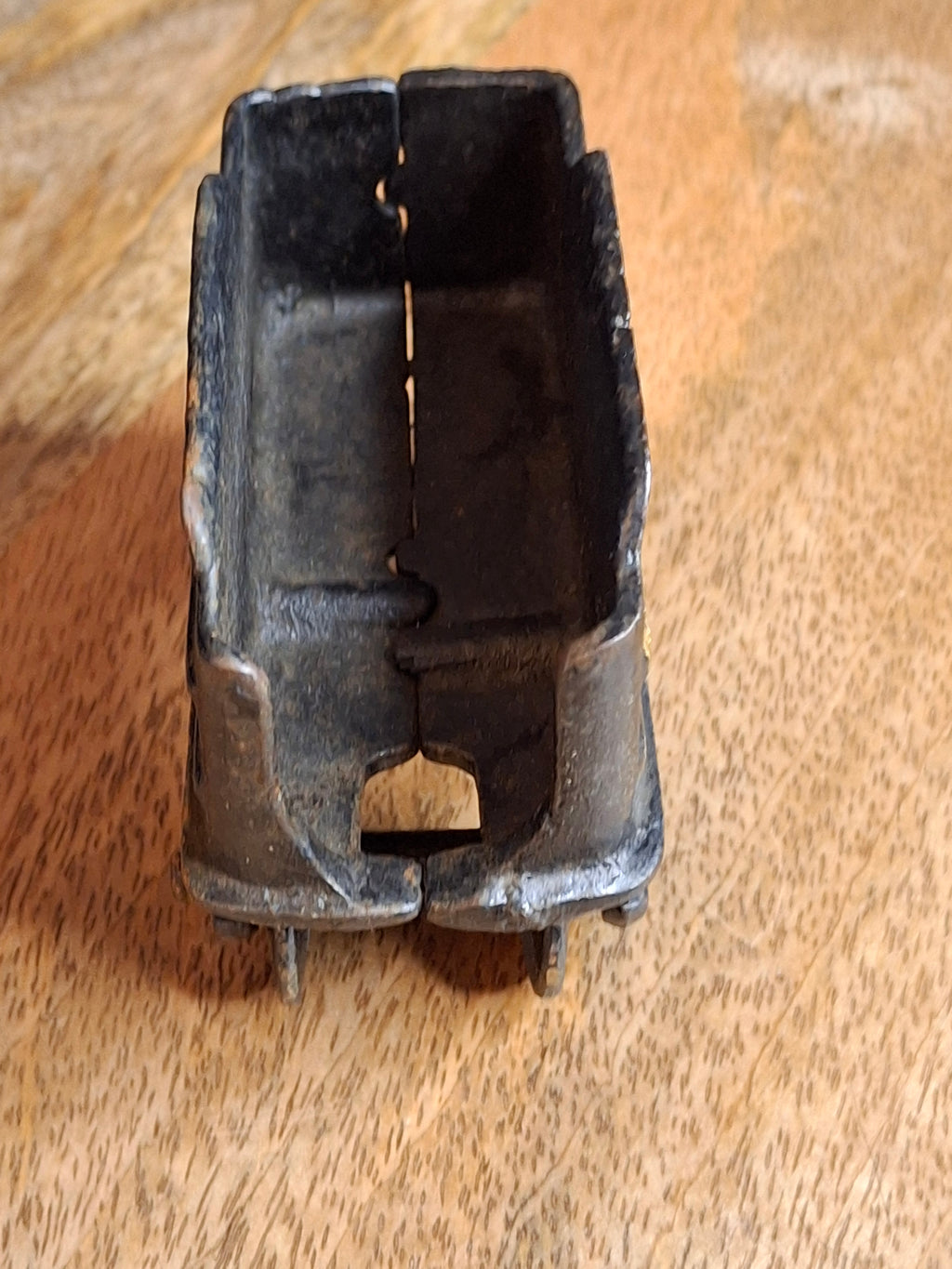 Vintage Japanese Cast Iron Train Coal Car Tender No. 50 Floor Toy, Working Wheels
