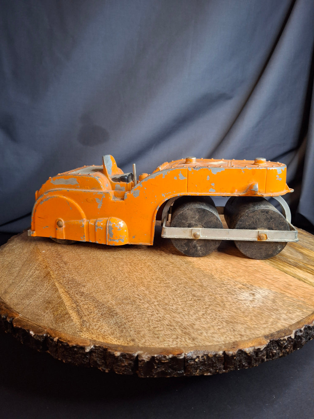 Vintage Original Hubley Die-Cast Road Roller Toy 499-58-1 Working Steering