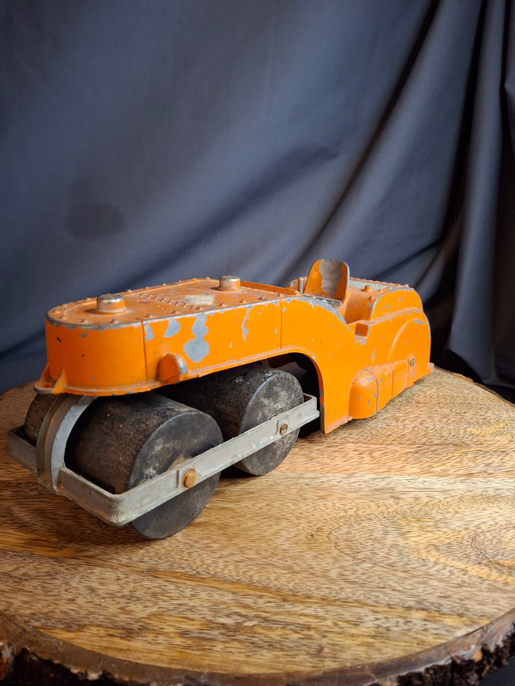 Vintage Original Hubley Die-Cast Road Roller Toy 499-58-1 Working Steering